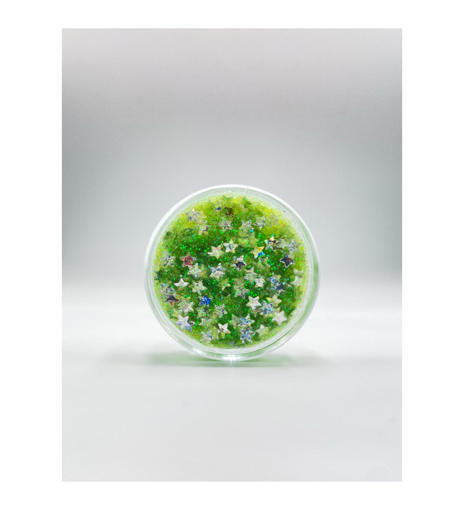 TIVA Gel Form Shiny Glitter - Light Green Star