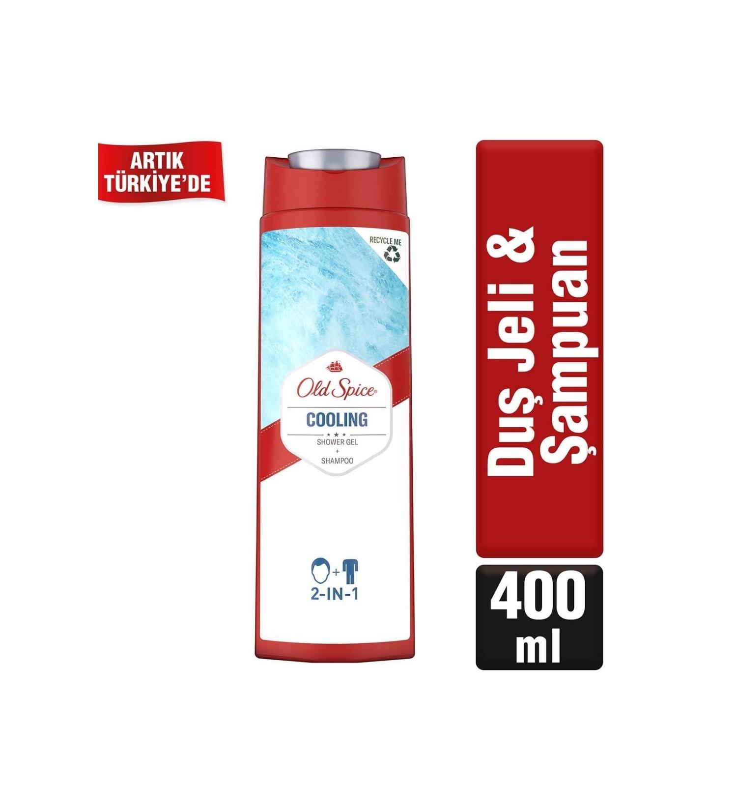 Old Spice Shower Gel & Shampoo 400 ml Cooling - Buy Online on GoSupps.com