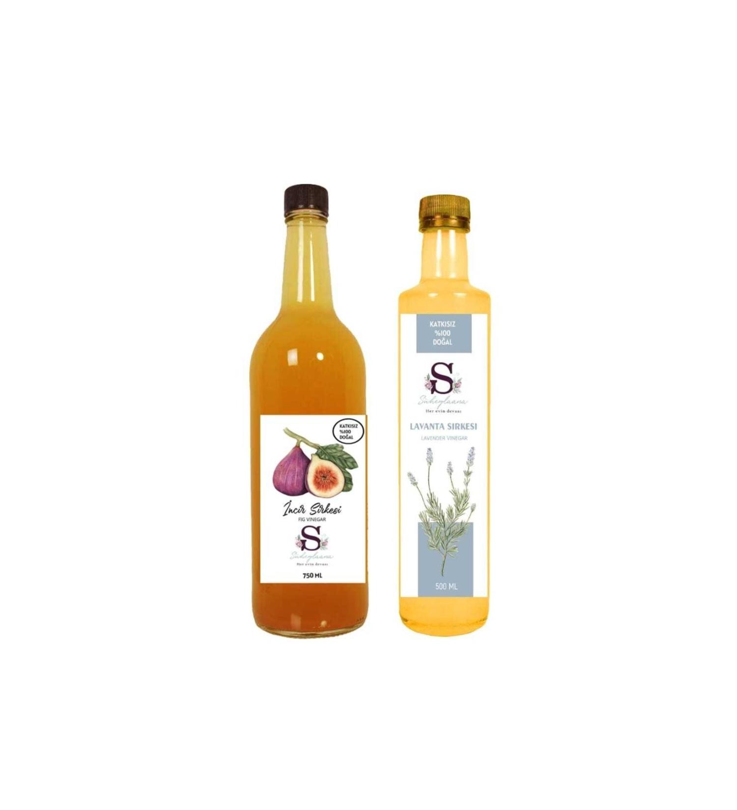 S heylaana Natural Fig Vinegar 750 Ml Natural Lavender Vinegar 500ml