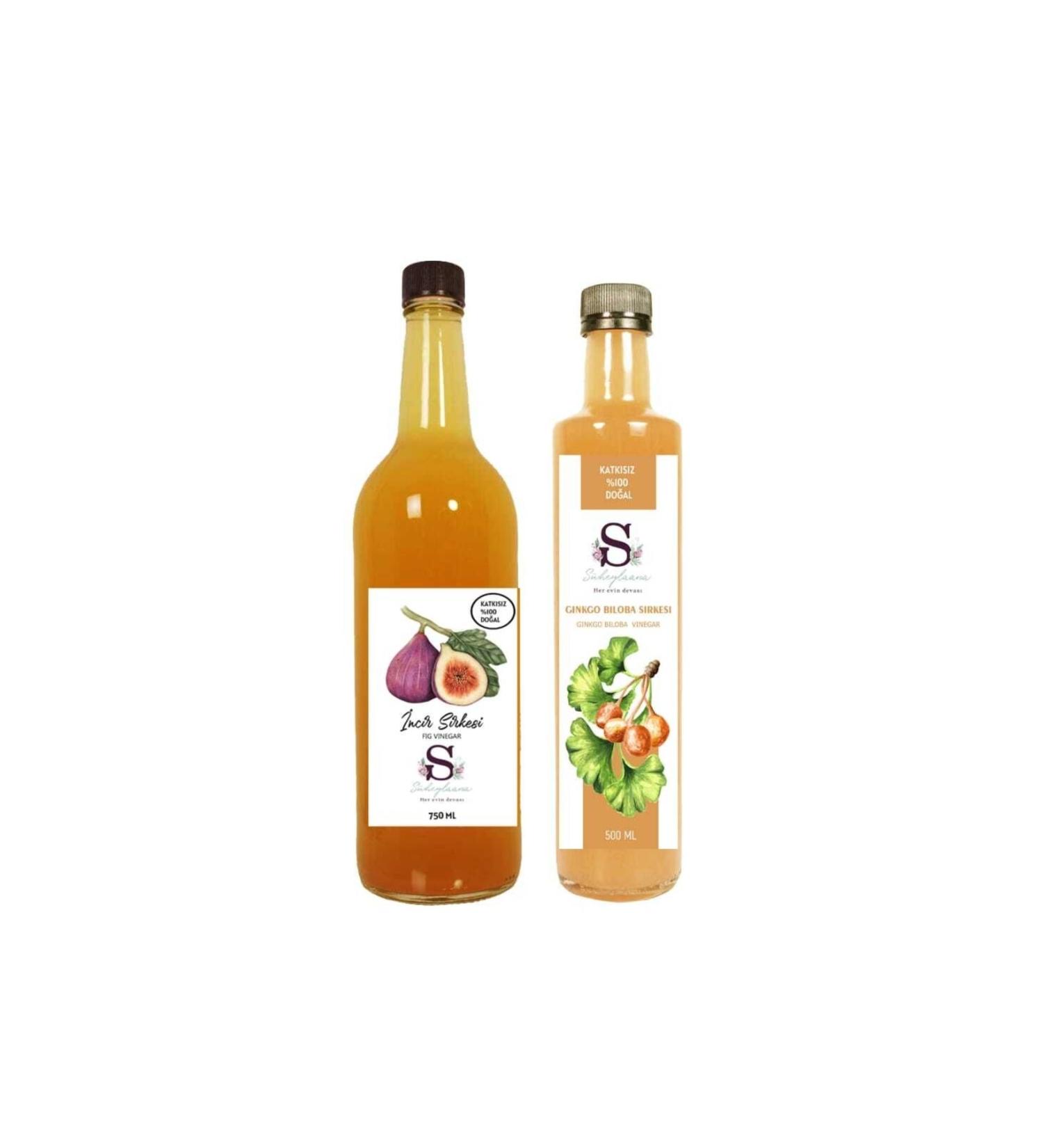 S heylaana Natural Fig Vinegar 750 Ml Natural Ginkgo Biloba Vinegar 500ml