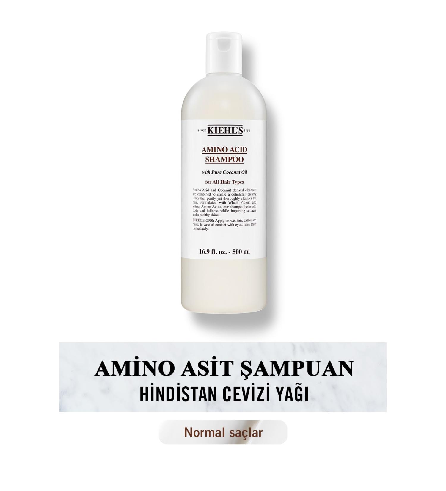 Kiehl's Amino Acid Shampoo with Coconut Oil for Normal Hair 500 ml - Buy Online on GoSupps.com