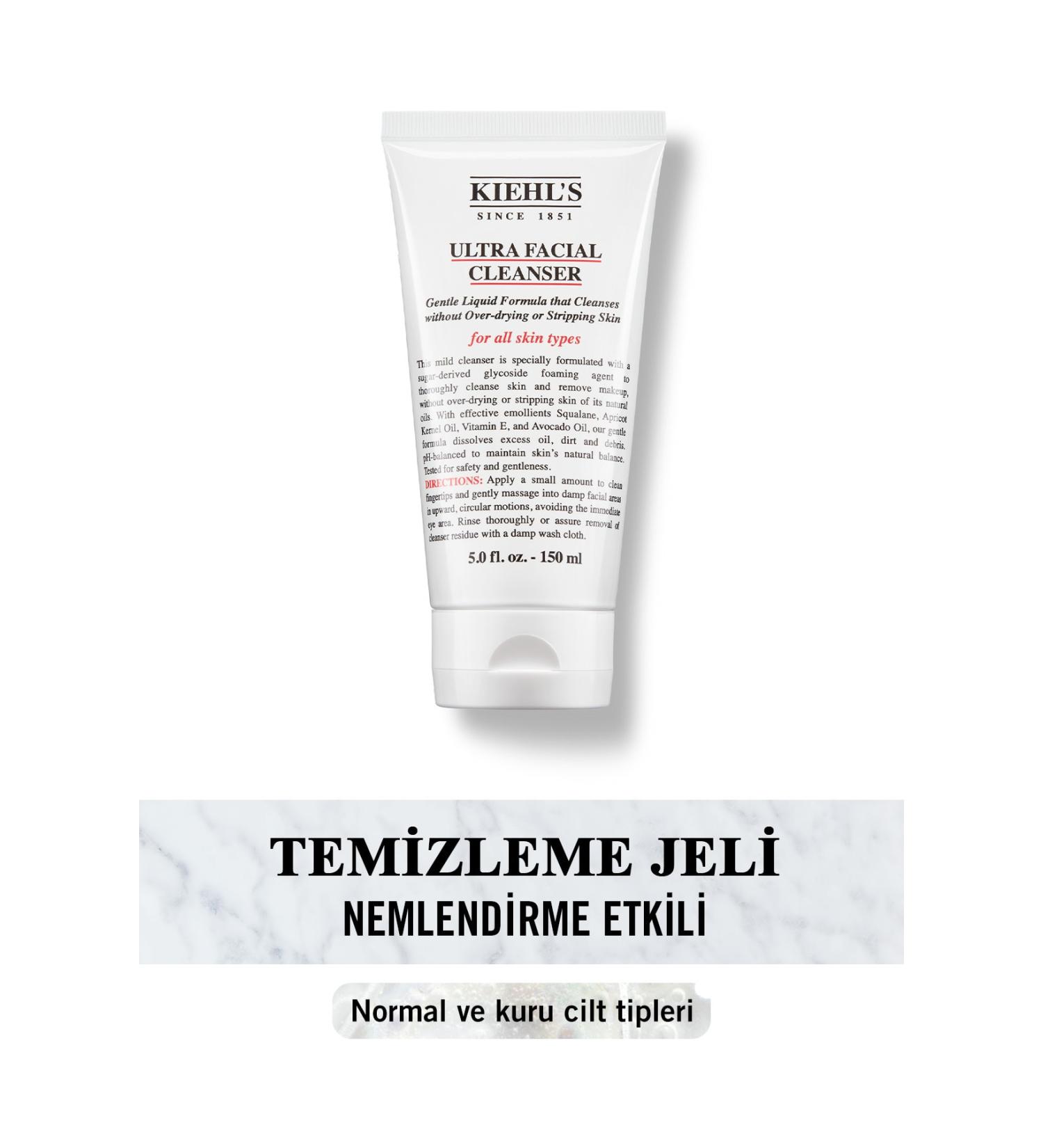 Kiehl's Ultra Facial Daily Cleansing Gel for Normal and Dry Skin 150 ml - Buy Online on GoSupps.com