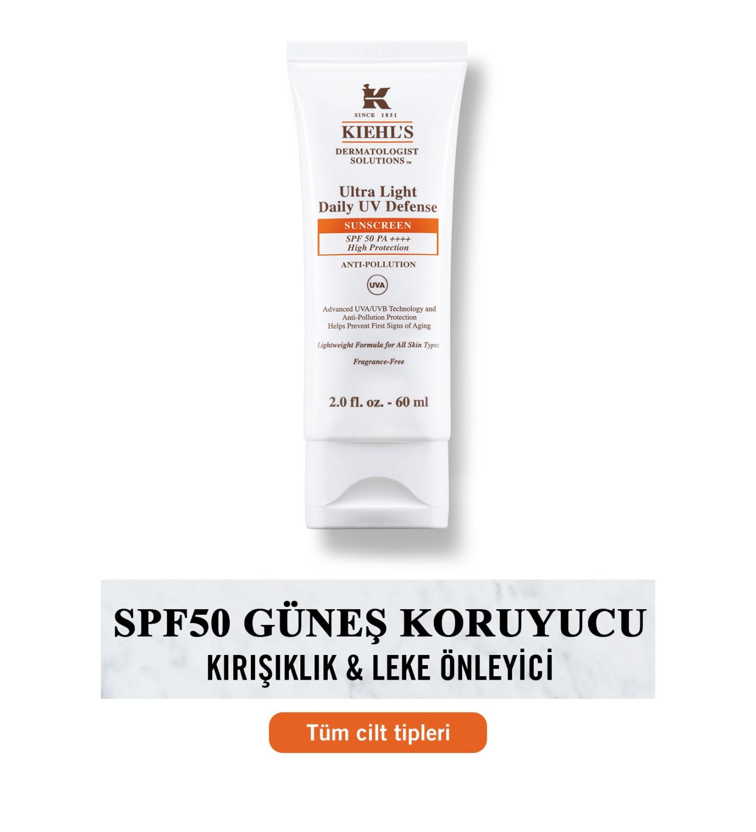 Kiehl's Ultra Light Daily UV Protective Sun Cream - Spf50 60 Ml - Buy Online on GoSupps.com