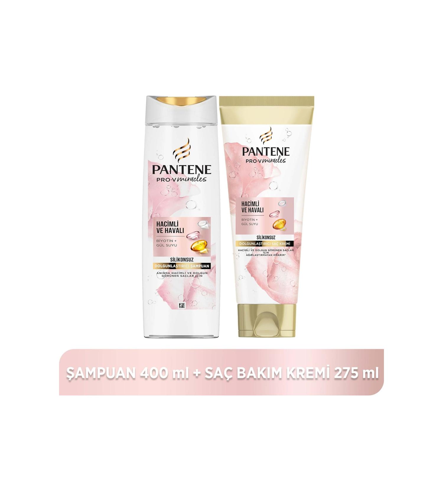 Pantene Pro-v Miracles Silicone-Free Voluminous and Airy 400 Ml Shampoo + 275 Ml Hair Care Conditioner - Buy Online on GoSupps.com