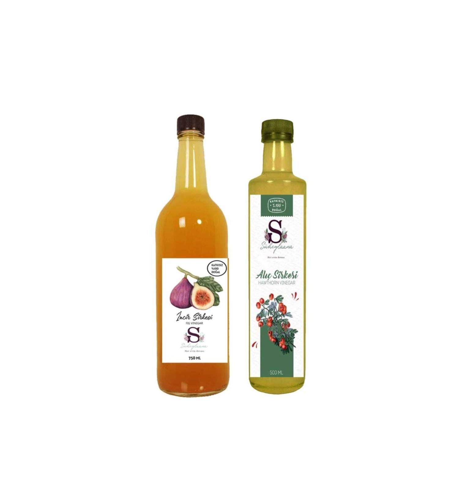 S heylaana Natural Fig Vinegar 750 ml Natural Hawthorn Vinegar 500 ml