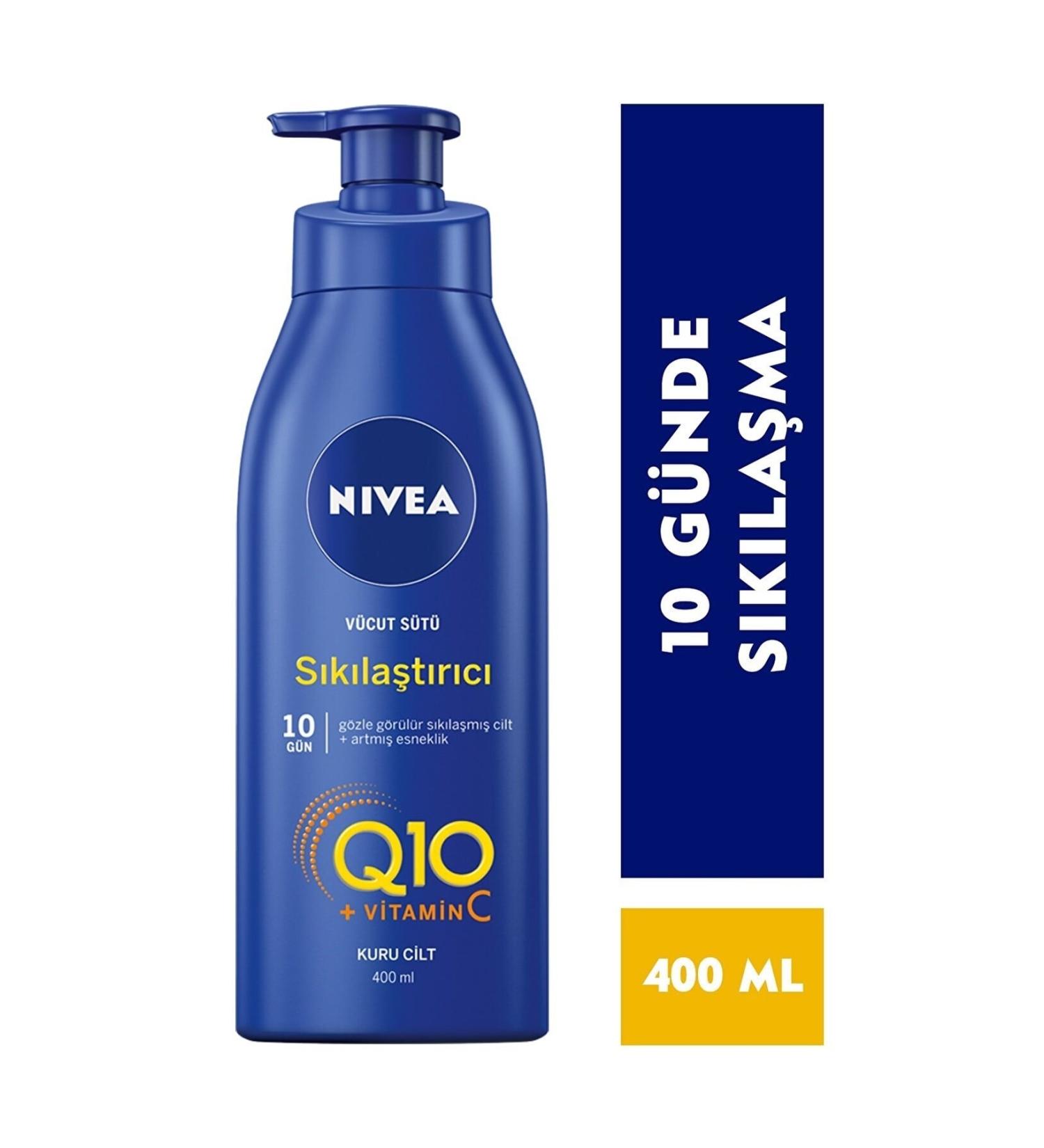 NIVEA Firming Milk Q10 + Vitamin C 48 Hour Body Moisturizing Firming in 10 Days For Dry Skin - Buy Online on GoSupps.com