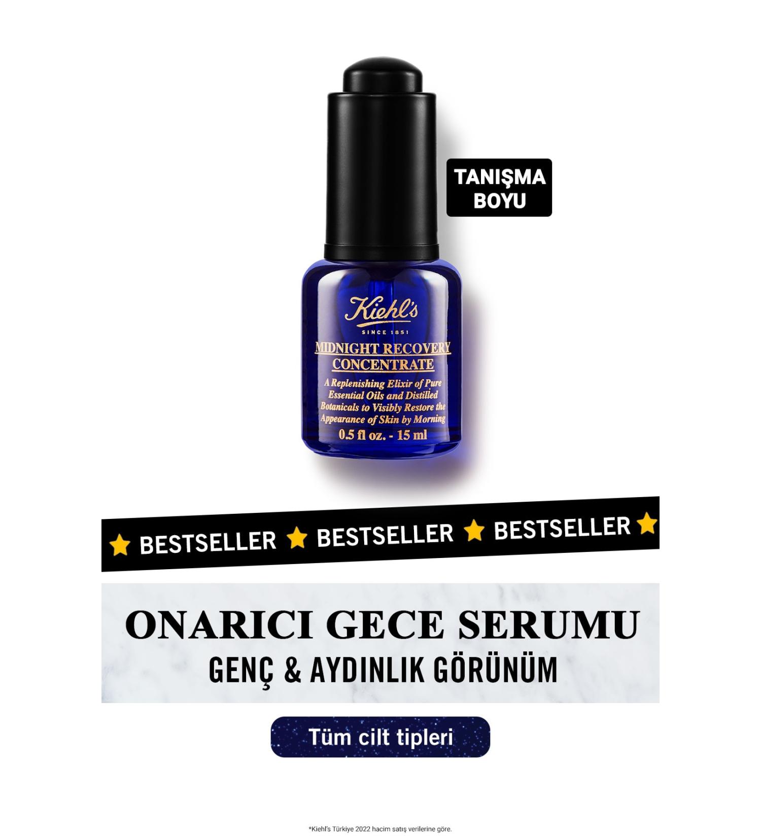 Kiehl's Midnight Recovery Skin Repairing and Brightening Night Serum 15 Ml - Buy Online on GoSupps.com