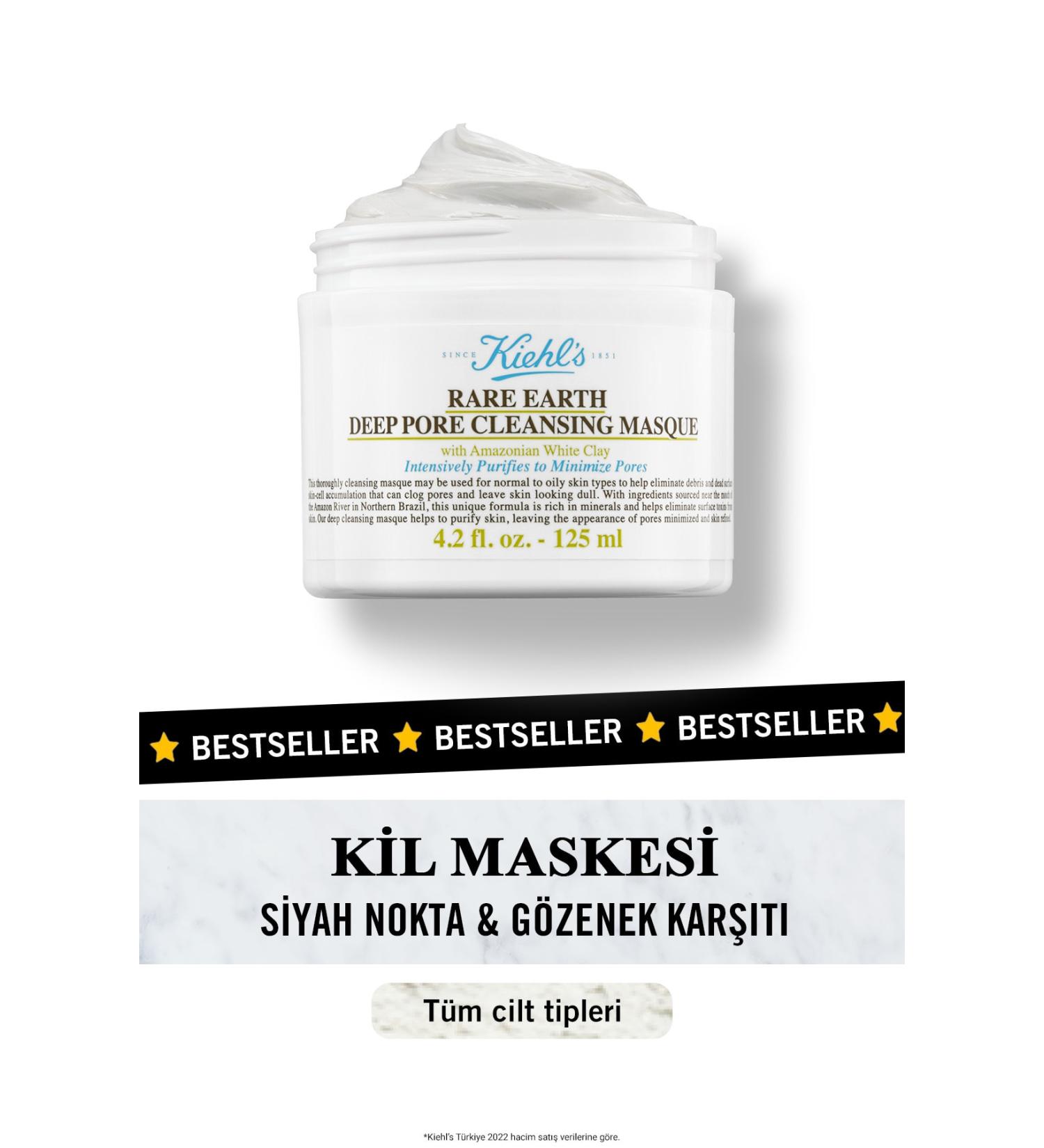 Kiehl's Rare Earth Deep Pore Refining Clay Mask 125 ml - Buy Online on GoSupps.com