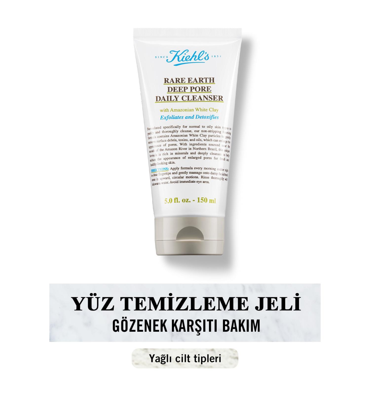 Kiehl's Rare Earth Deep Pore Purifying Facial Cleanser 150 ml - Buy Online on GoSupps.com