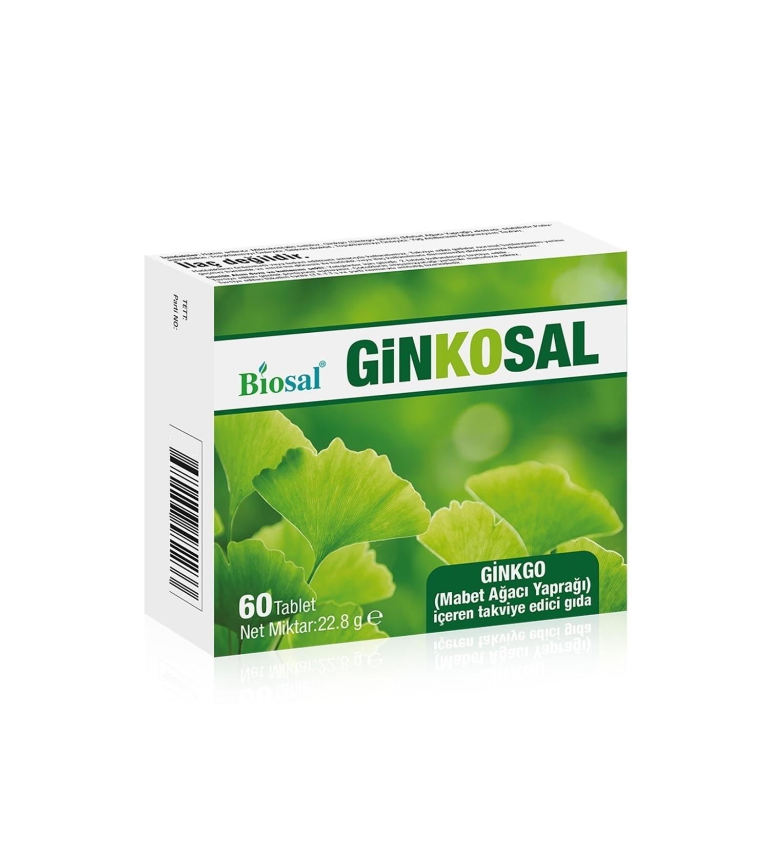 Ginkosal Memory Attention Deficit Focus Concentration Supplementary Food 60 Tablets - Buy Online on GoSupps.com