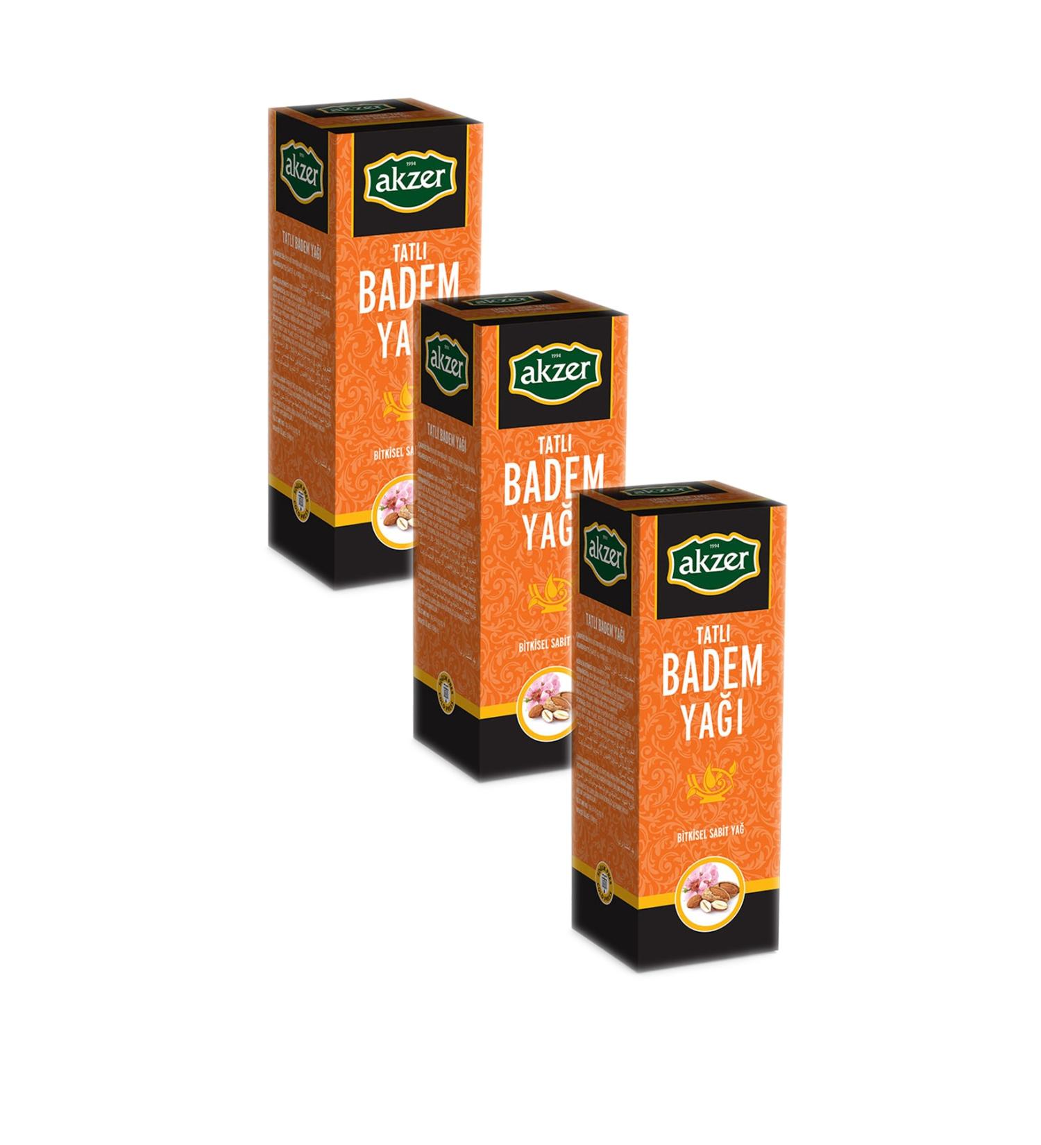 Akzer Sweet Almond Oil 3 pcs 50cc