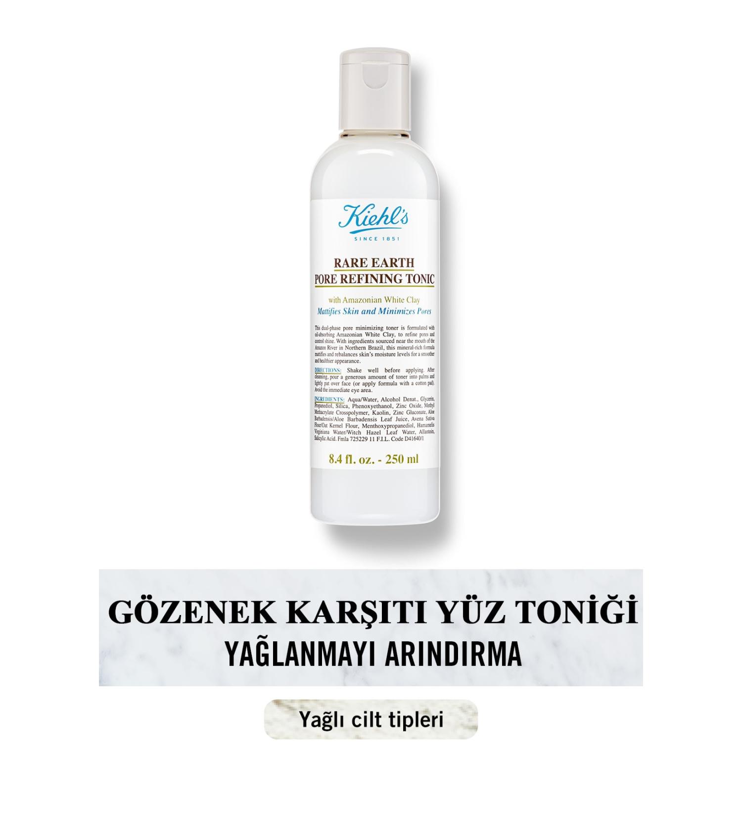 Kiehl's Rare Earth Pore Minimizing Face Toner 250 ml - Buy Online on GoSupps.com