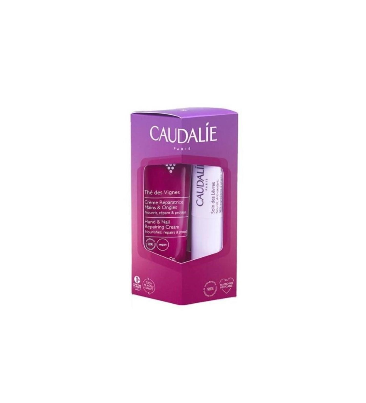 Caudalie The Des Vignes Hand and Nail Cream 30 Ml + Lip Cream 4.5 Gr