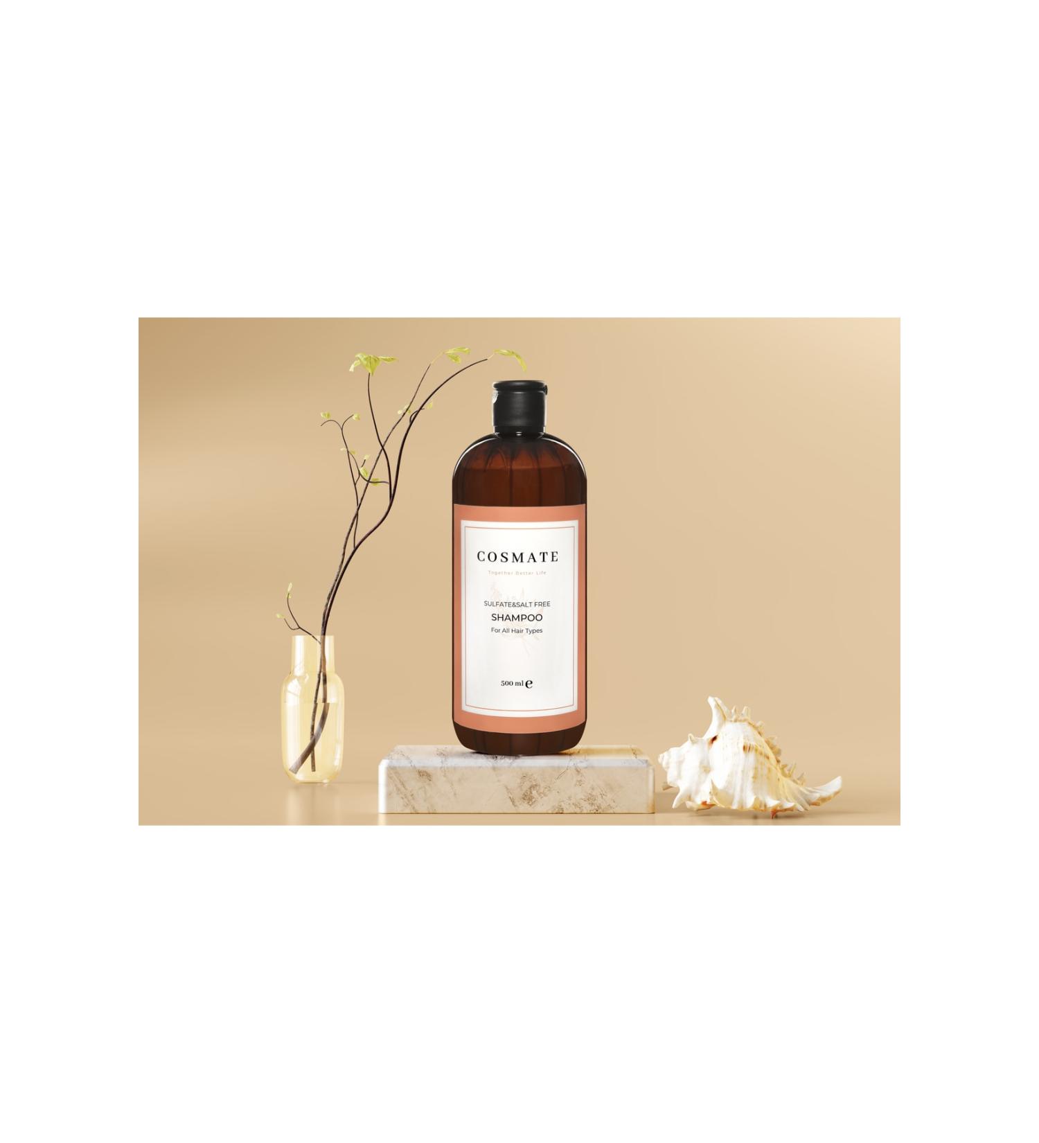 Cosmate Sulfate-Free Salt-Free Tonic Effect Anti-Hair Loss Shampoo 500 Ml