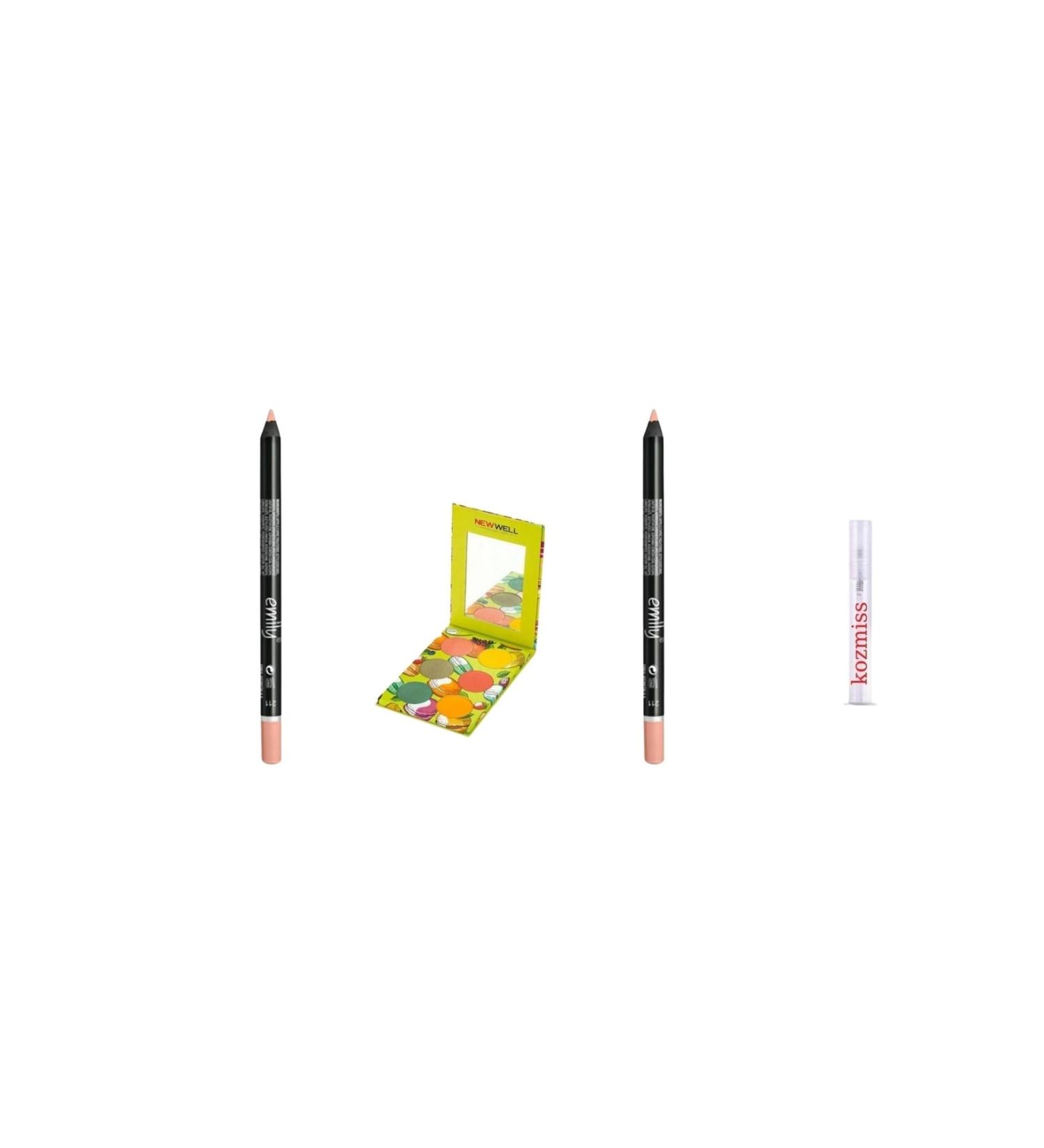 EMILY Lip Pencil No: 211 (2x Pieces) + Eyeshadow Palette