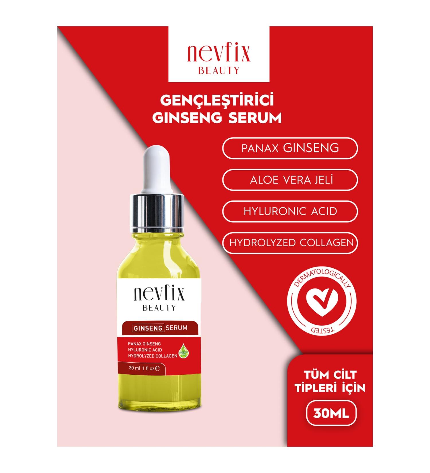 Nevfix Beauty Ginseng Skin Rejuvenating Serum 30 Ml - Buy Online on GoSupps.com
