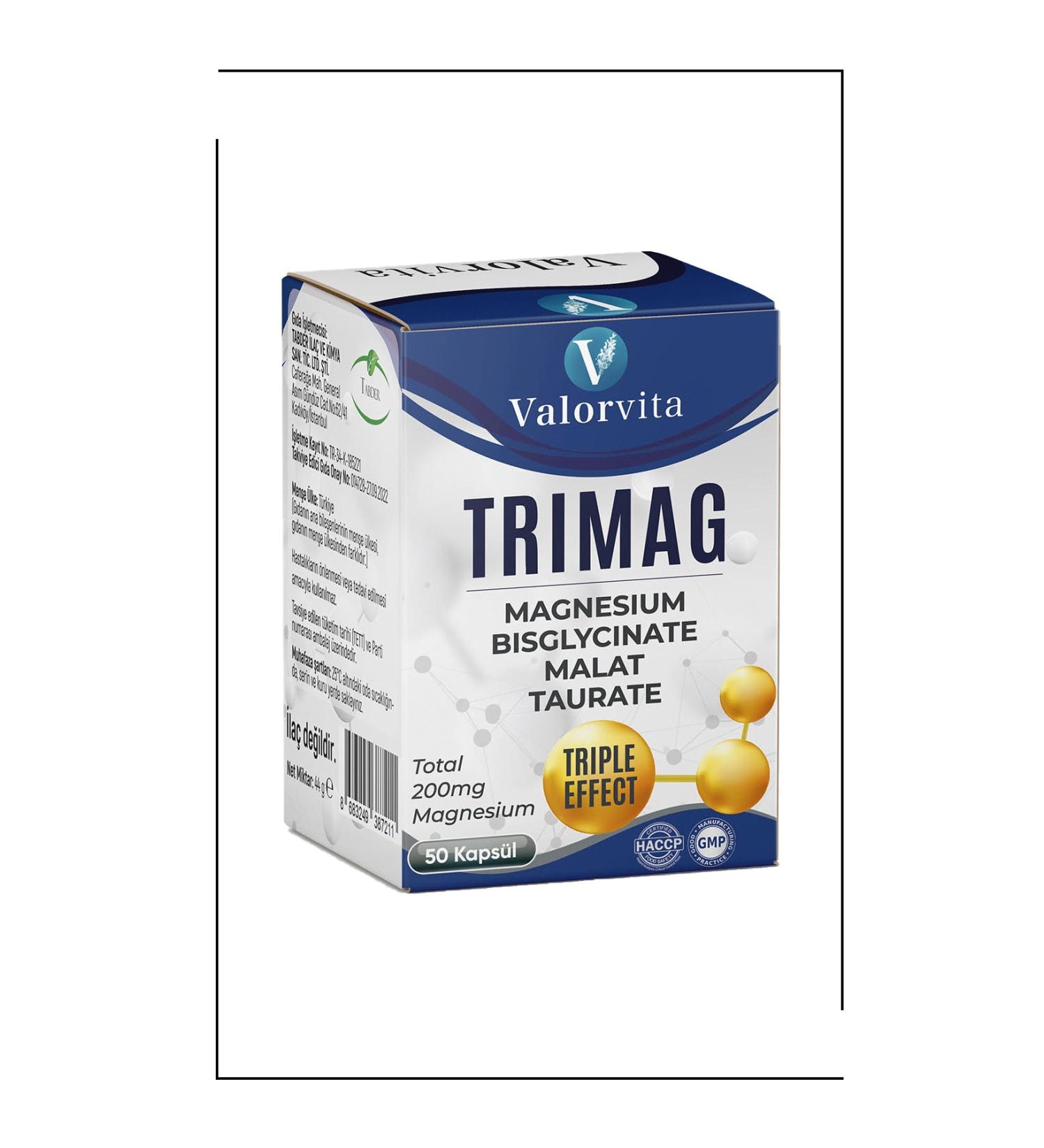 Tabder Pharmaceuticals and Chemicals San Valorvita Trimag Magnesium - Buy Online on GoSupps.com