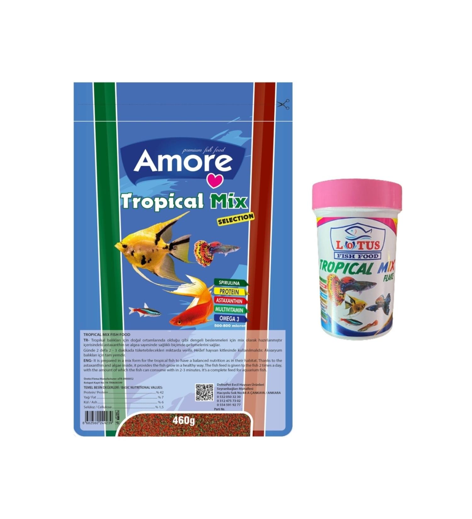 AMORE Tropical Mix Selection 460gr and Tropical Mix Flake 100ml Box
