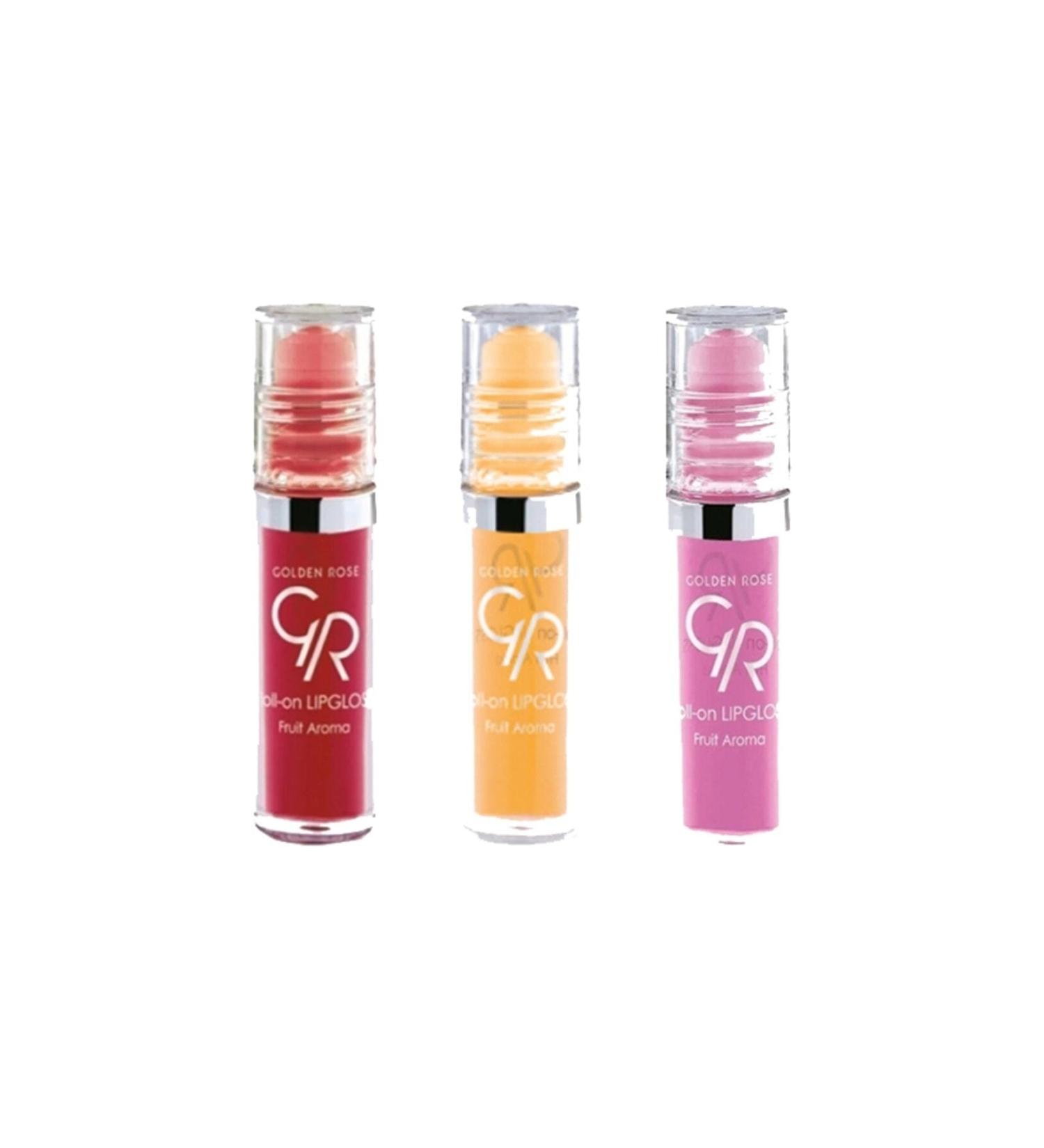 Golden Rose Fruit Lip Gloss - Roll On Lipgloss Orange+strawberry+banana 8691190890520