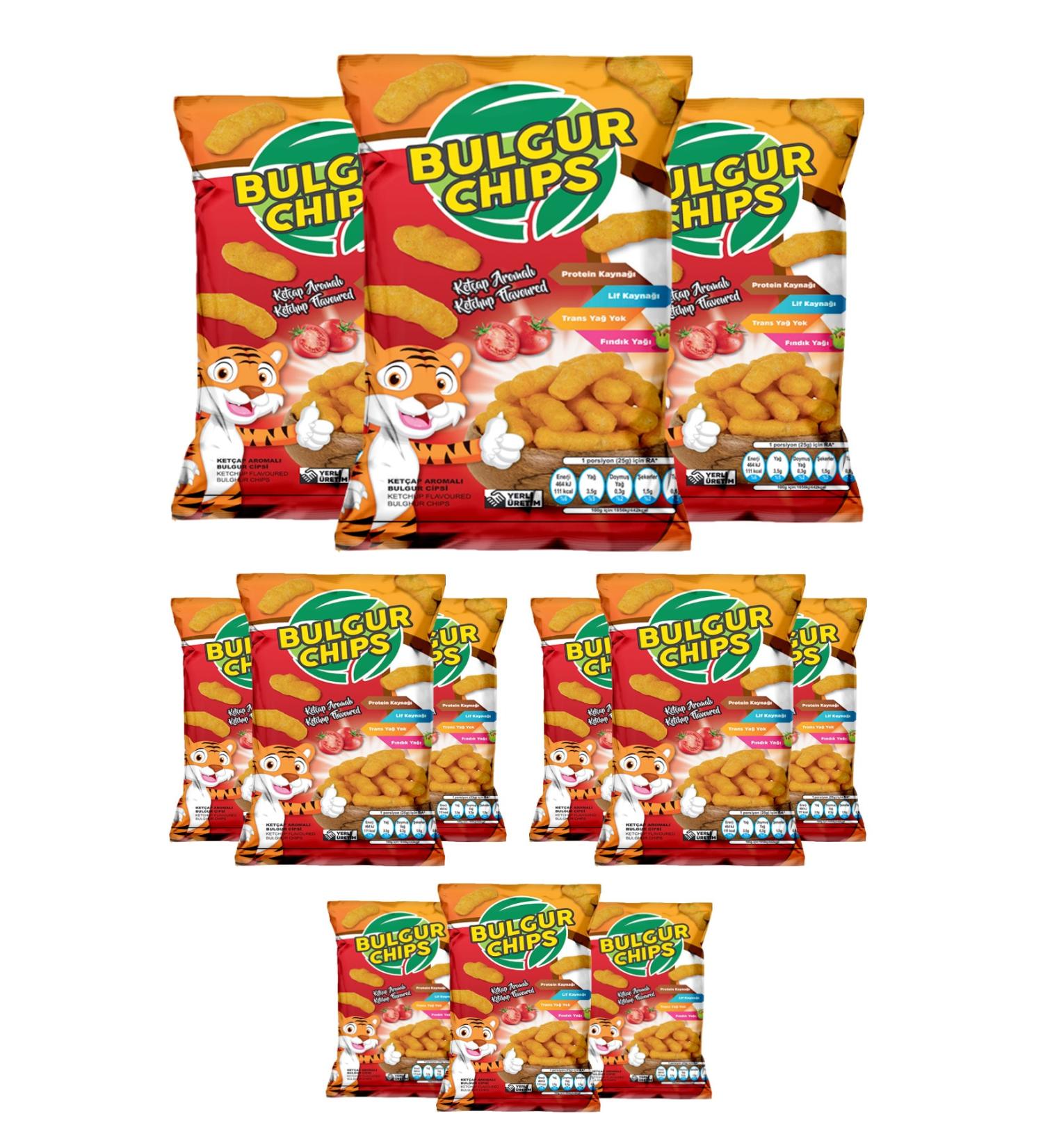 Bulgur Organic Bulgur Chips with Ketchup 35 gr X 12 Pcs - Buy Online on GoSupps.com