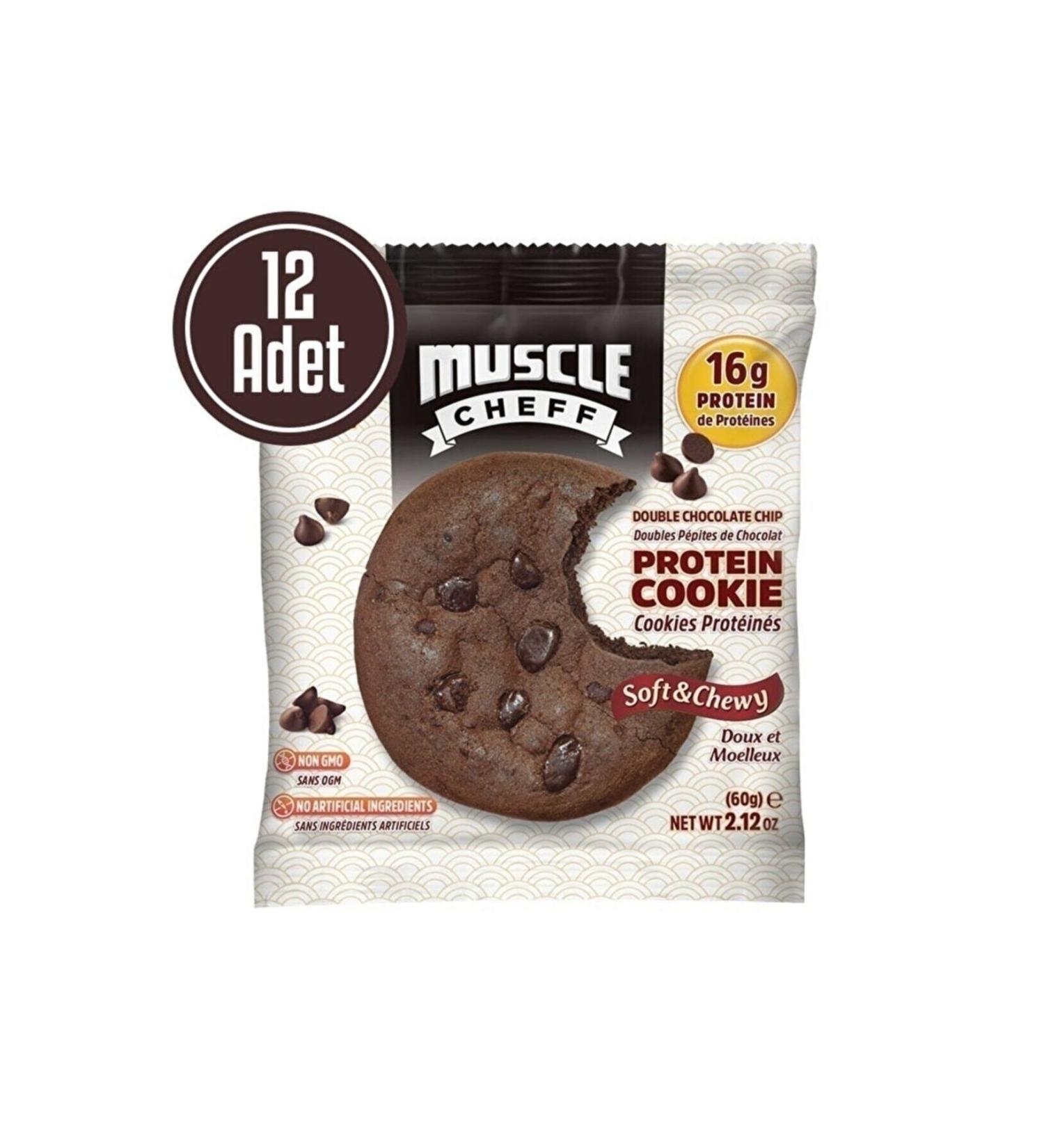 MUSCLE CHEFF Protein Cookies 60 gr 12 Pieces
