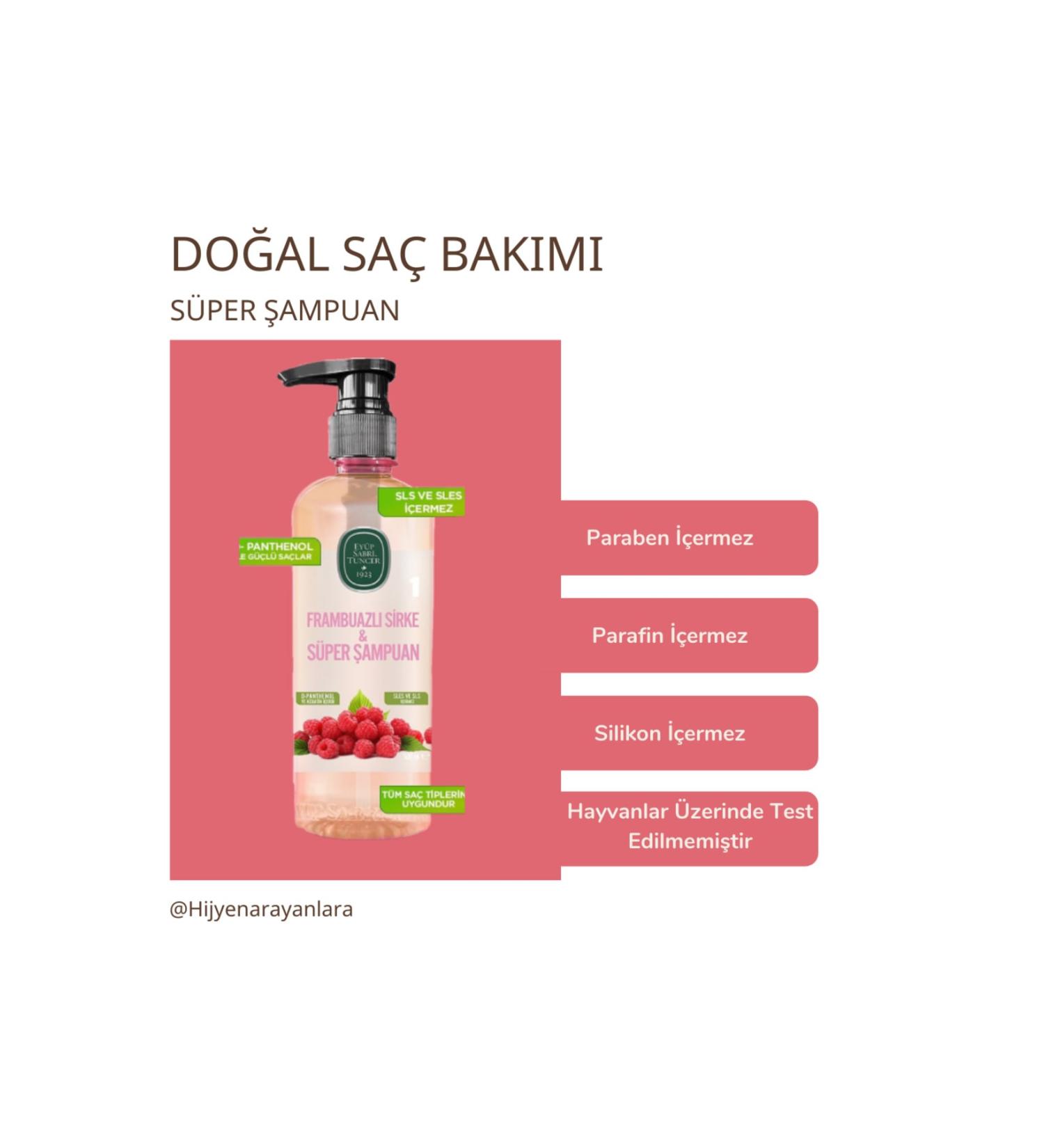 Ey p Sabri Tuncer Raspberry Vinegar & Super Shampoo 500 ml