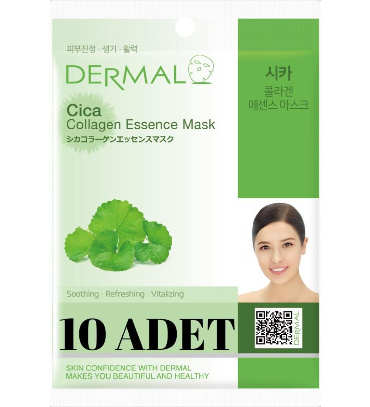 Dermal 10 Centella Asiatica Collagen Face Mask I Revitalizing - Buy Online on GoSupps.com