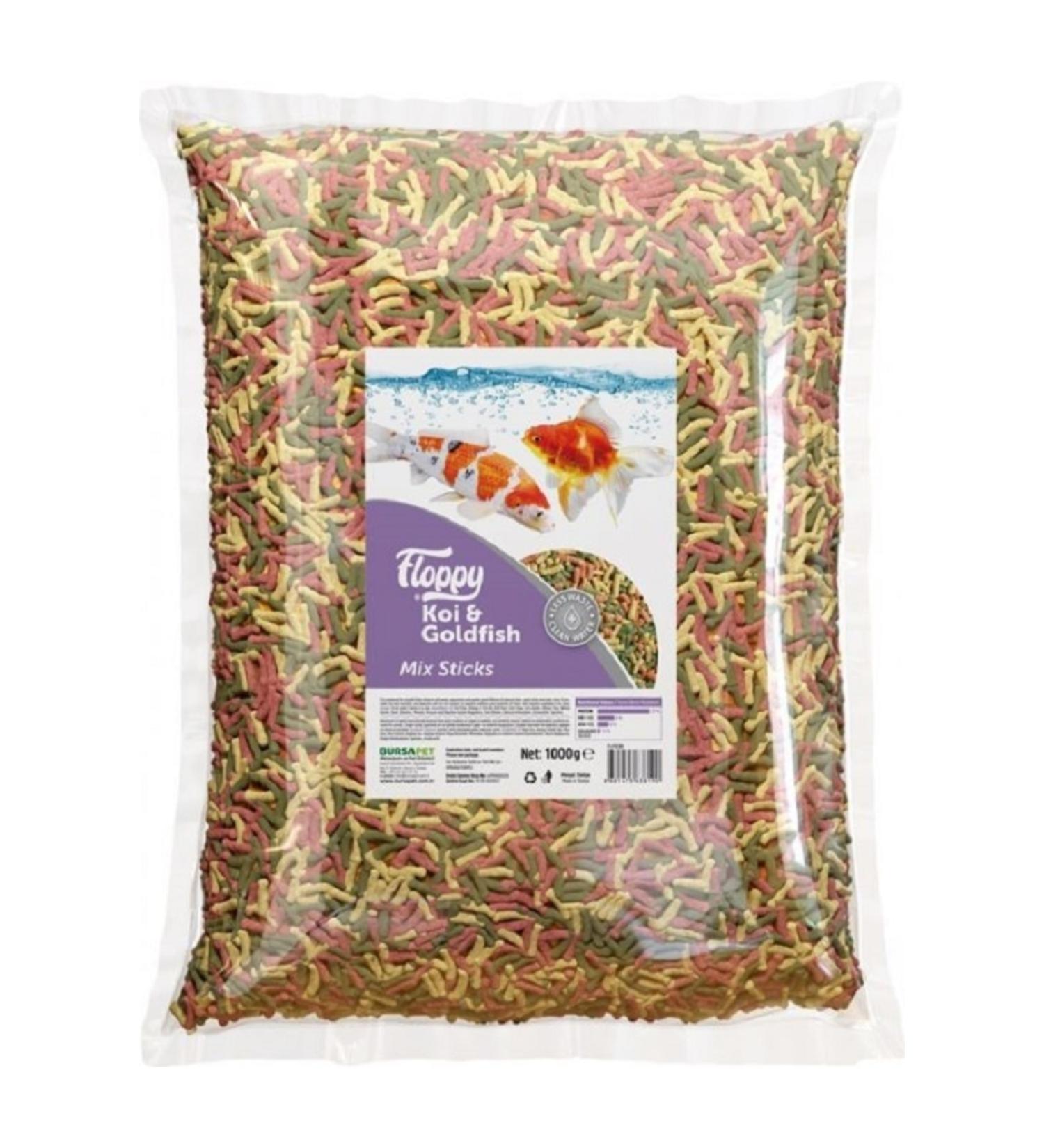 Floppy Koi&gold Japanese Fish Mix Sticks Fish Food 100gram Package