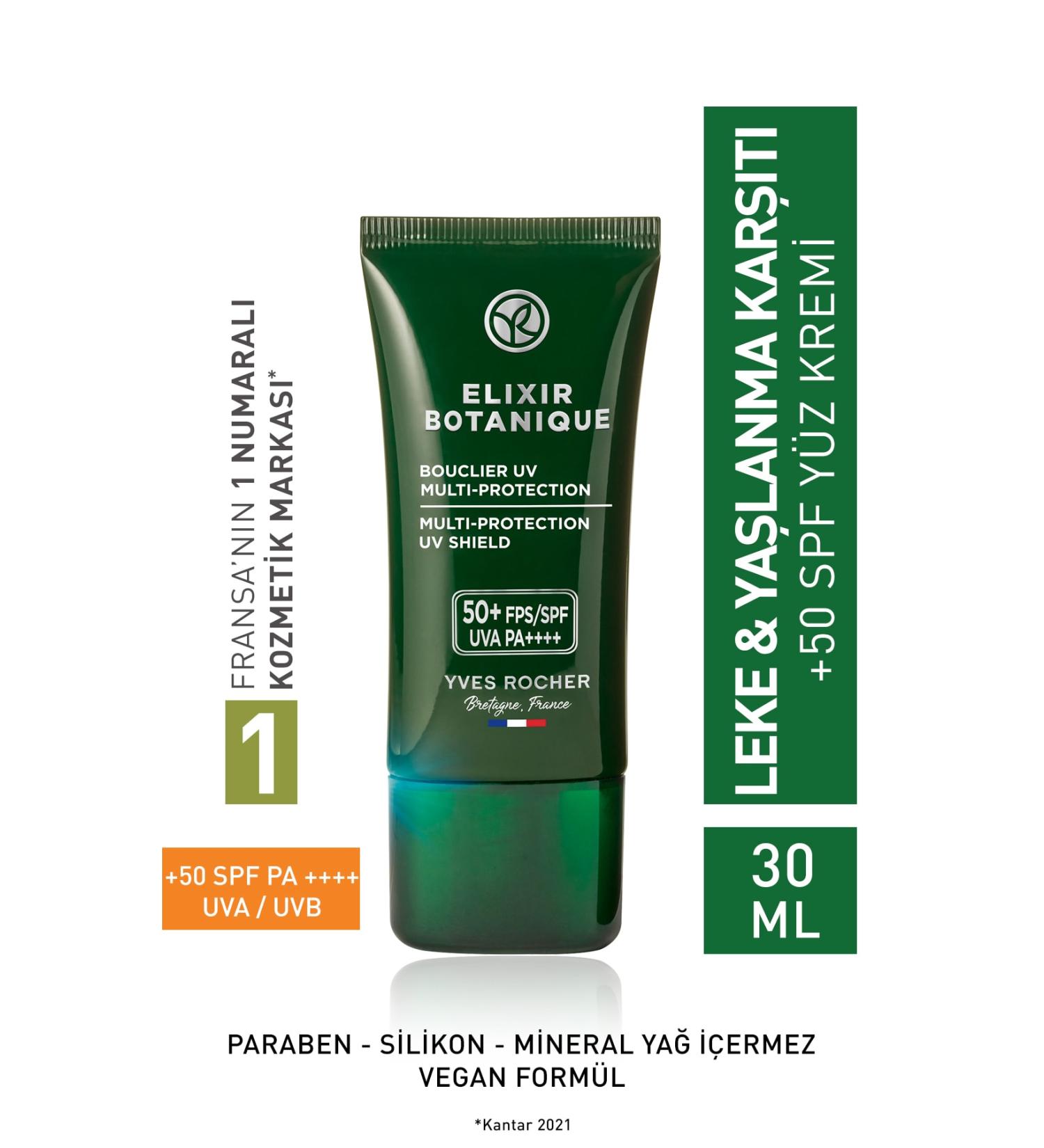 Yves Rocher Detoxifying Anti-Aging Face Cream with 50 SPF-30ml - Buy Online on GoSupps.com