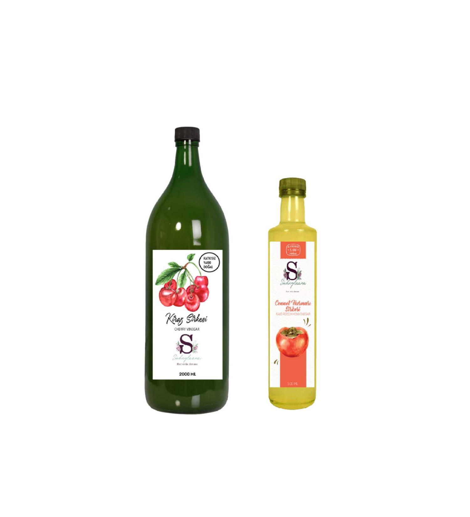 Suheylaana Natural Cherry Vinegar 2000 Ml - Natural Persimmon Vinegar 500 Ml