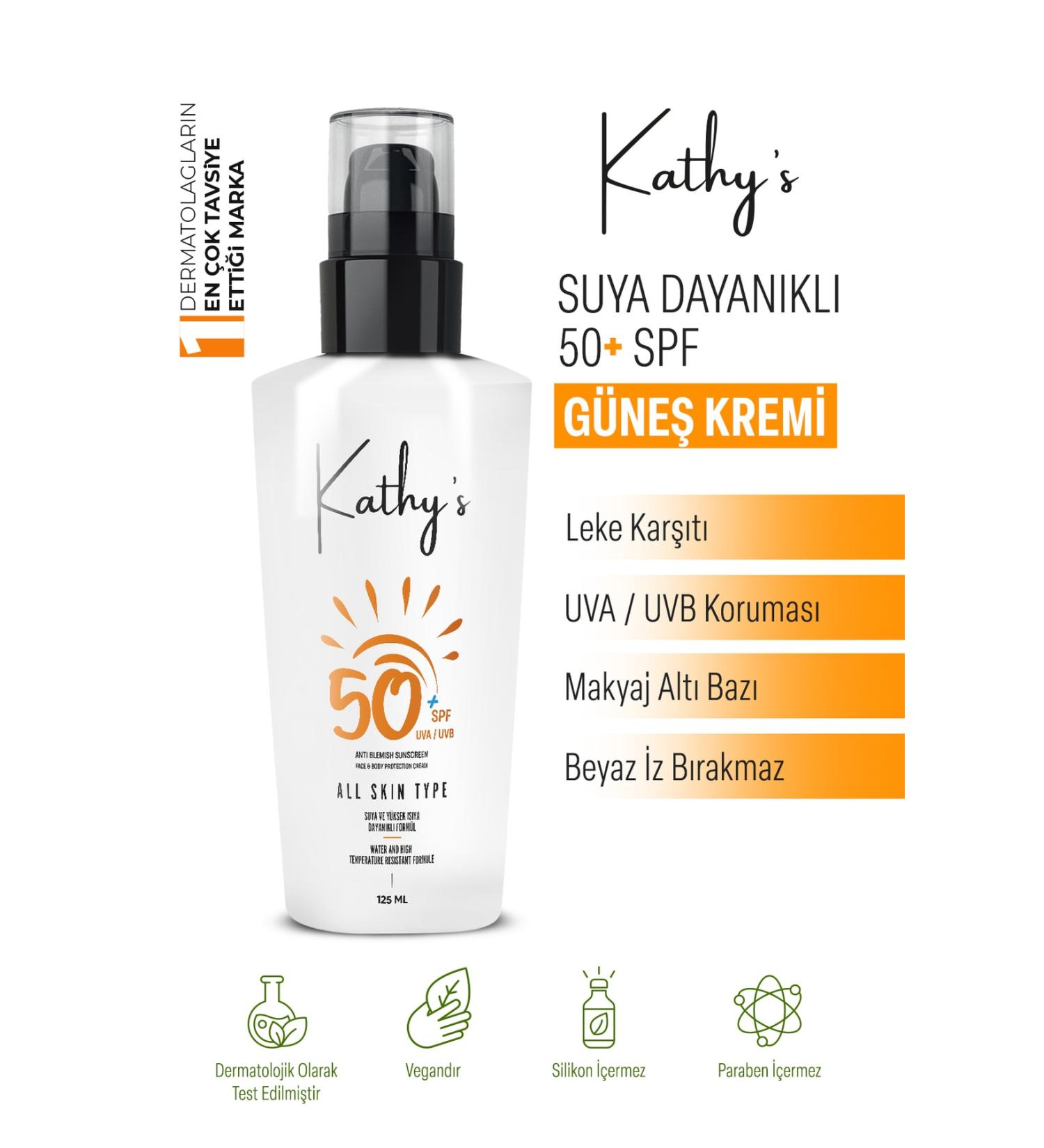 kathy's paris anti-blemish brightening spf 50+ body and face sunscreen 125ml - Buy Online on GoSupps.com