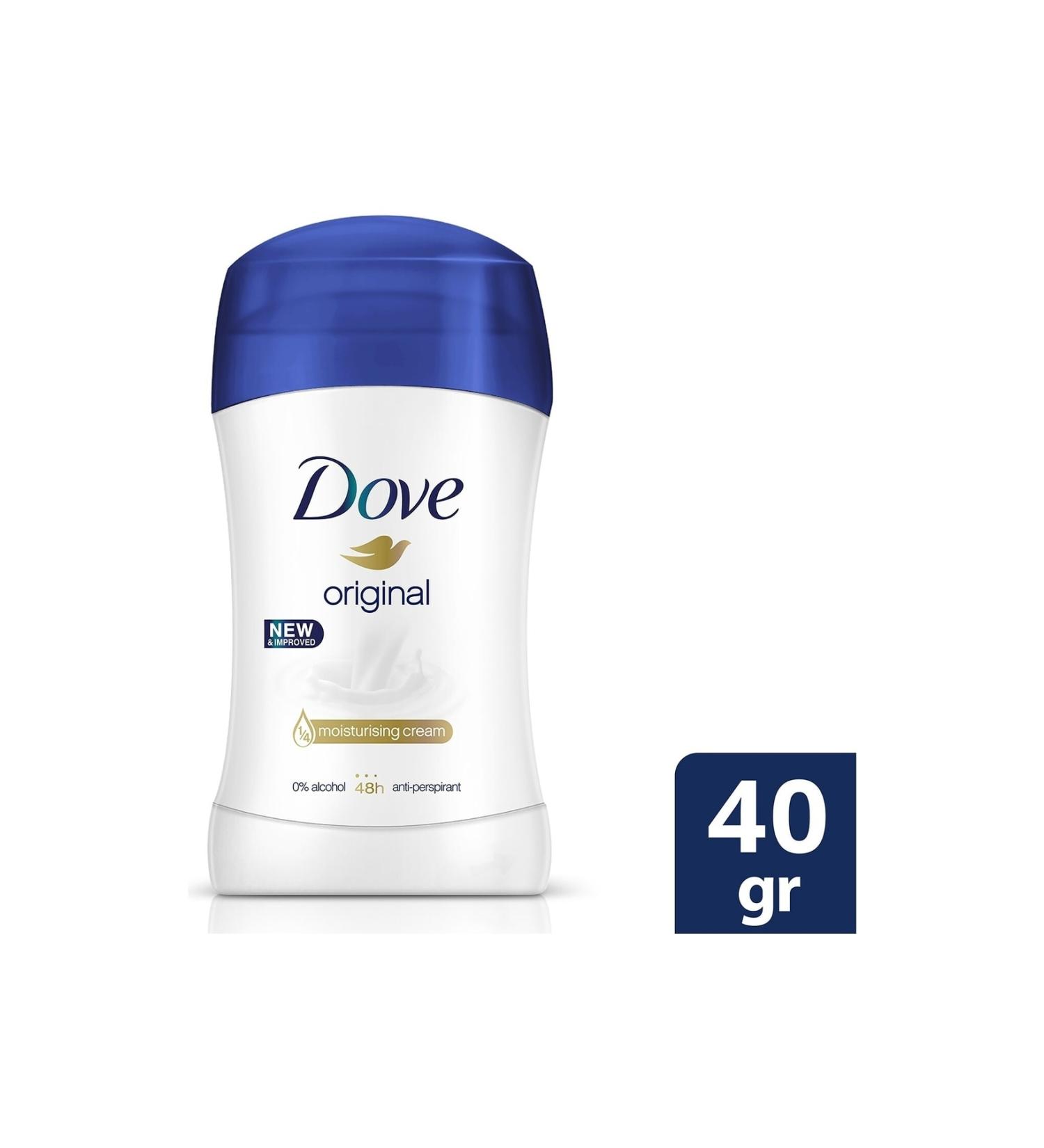 Dove Women Stick Deodorant Original 1/4 Moisturizing Cream Effect 40 G - Buy Online on GoSupps.com