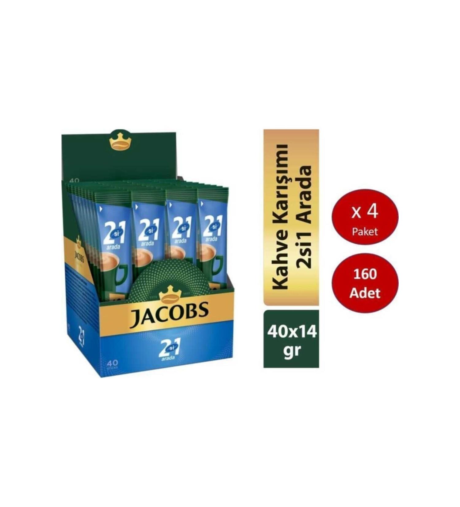 Jacobs 2in1 160 Stick Coffee (40 X 4 Packs)