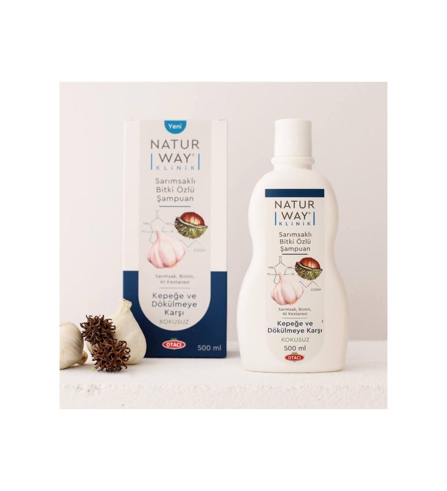 Otac Naturway Garlic Anti-Dandruff and Hair Loss Shampoo 500 Ml - 1 Piece - Buy Online on GoSupps.com