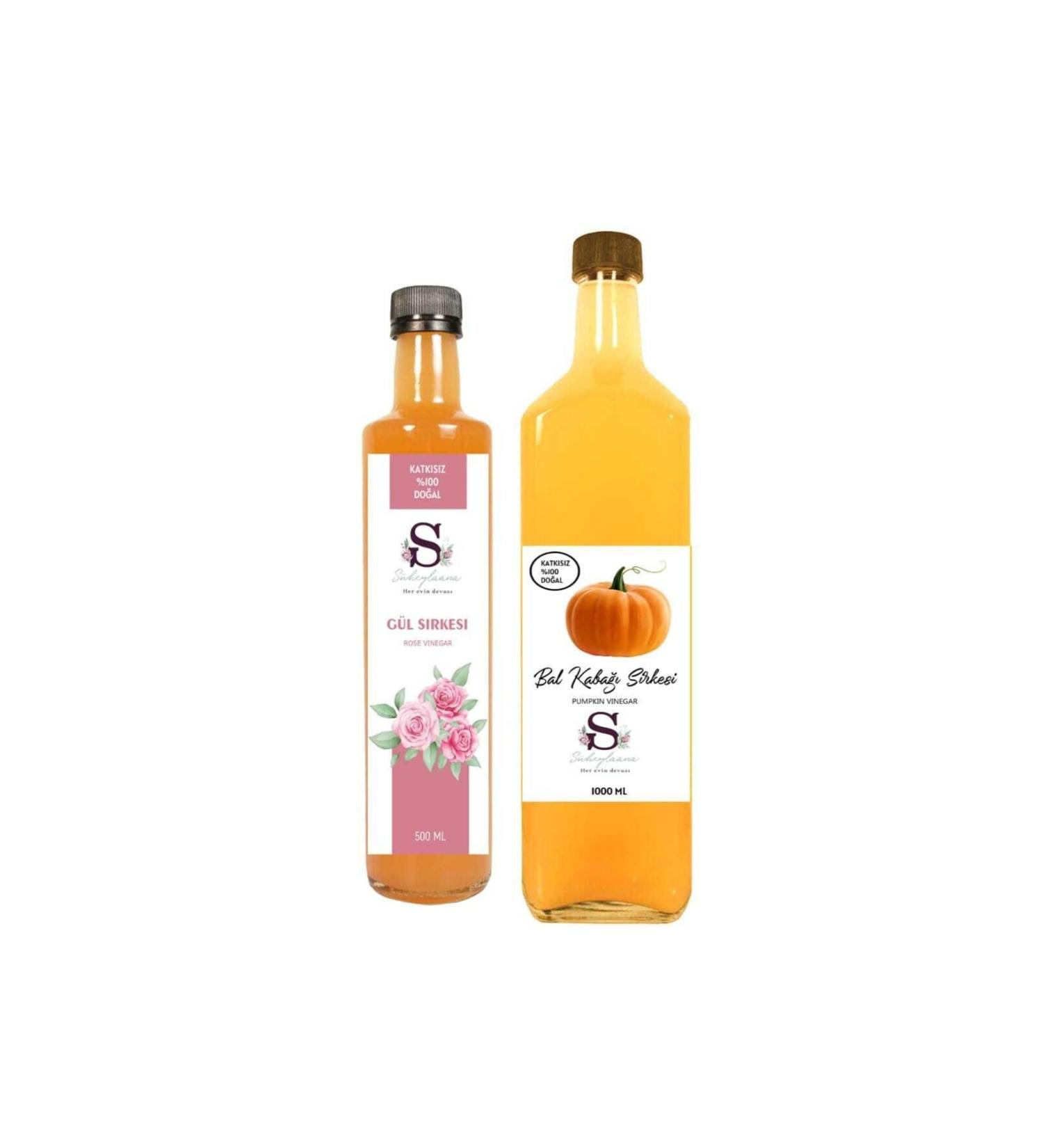 Suheylaana Natural Rose Vinegar 500 Ml - Natural Golden Strawberry Vinegar 1000 Ml