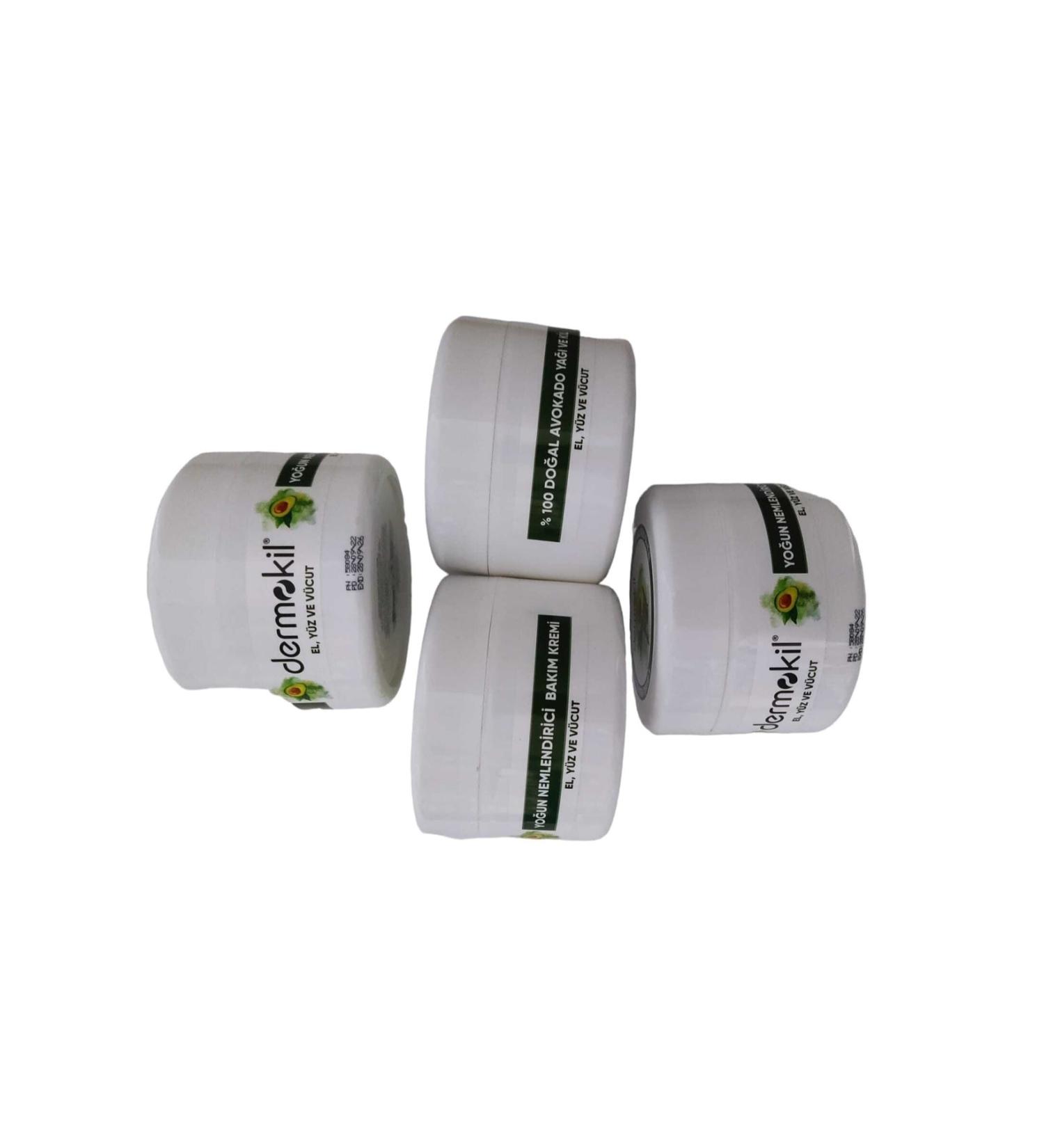 Dermokil 0 Natural Avocado and Clay Hand Face and Body Cream 4 Pieces (300*4 1200 Ml) - Buy Online on GoSupps.com