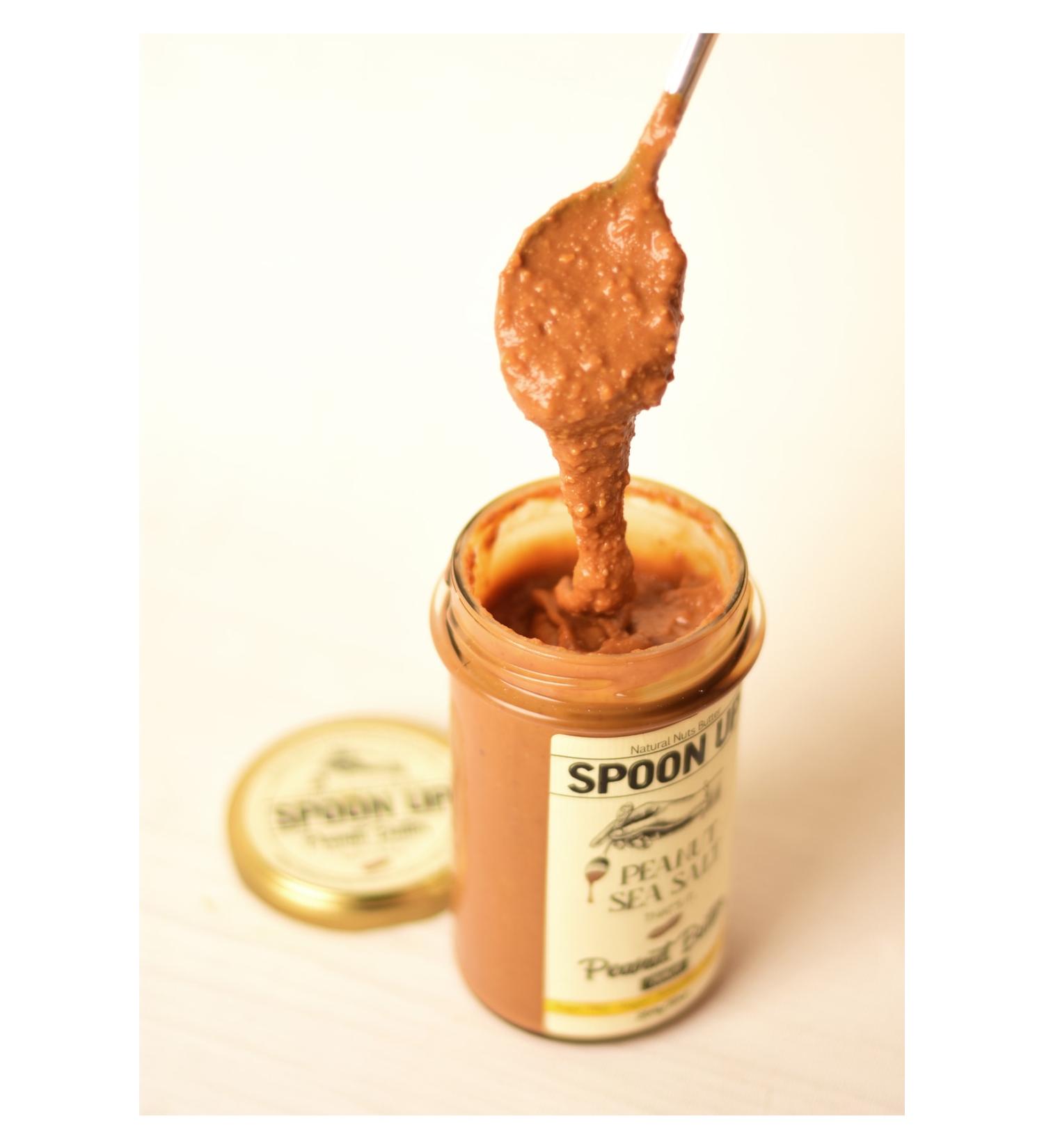 SPOONUP Sea Salt Chunk Peanut Butter Big Size 485g (GLUTEN-FREE ADDITIVE-FREE SUGAR-FREE) - Buy Online on GoSupps.com