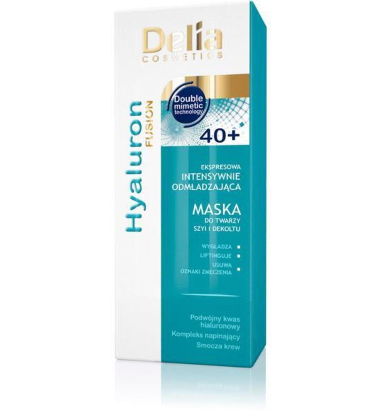 Delia Hyaluron Fusion 40+ Regenerating Face and Neck Mask 30 Ml