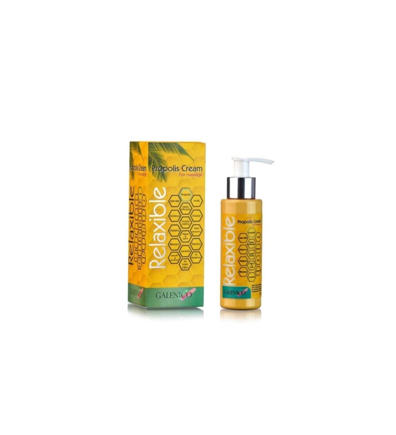 Relaxible Propolis Cream Galeniko Cream Fom Massage 110 Ml.
