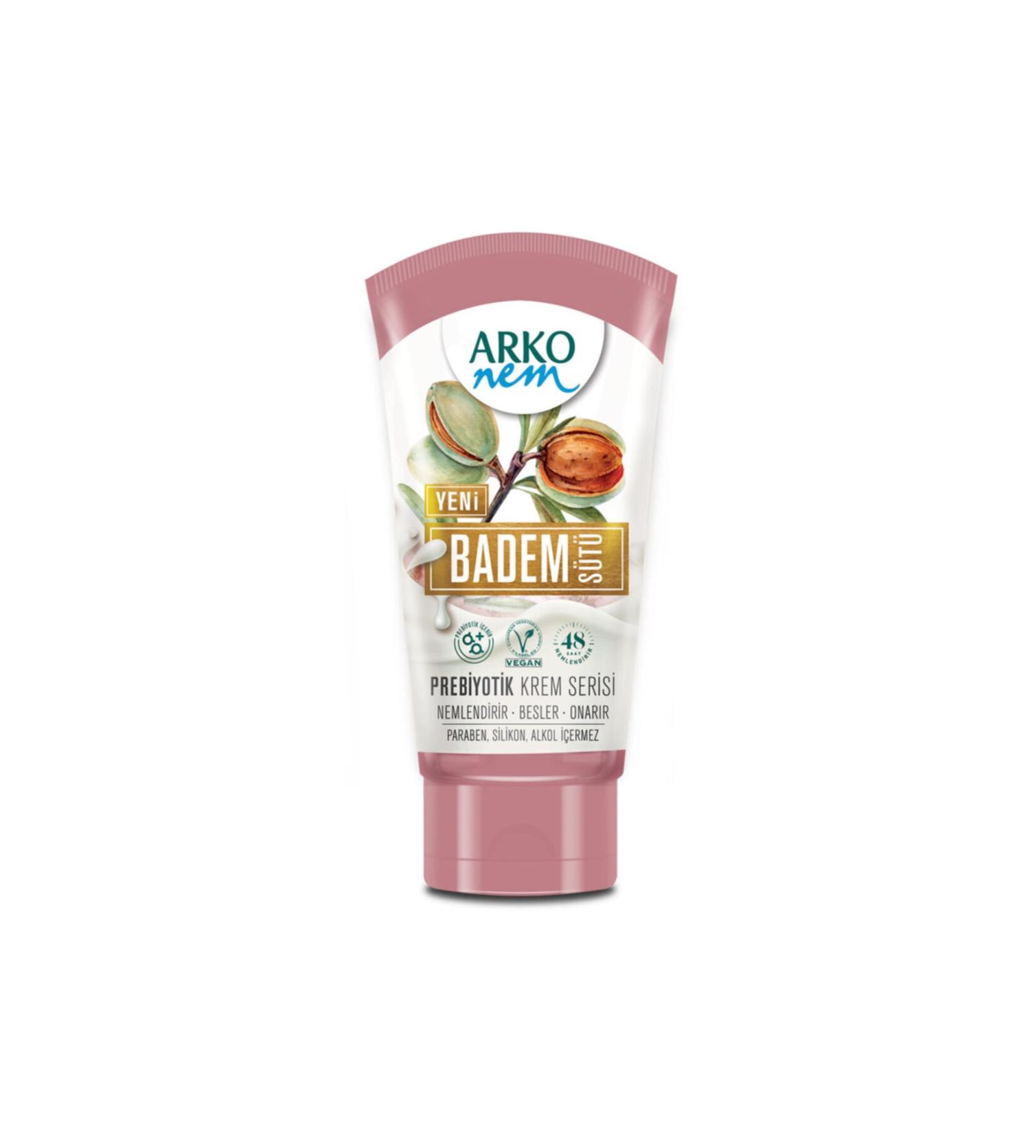 Arko Nem Prebiotic Cream Series Almond Milk 60ml - Buy Online on GoSupps.com