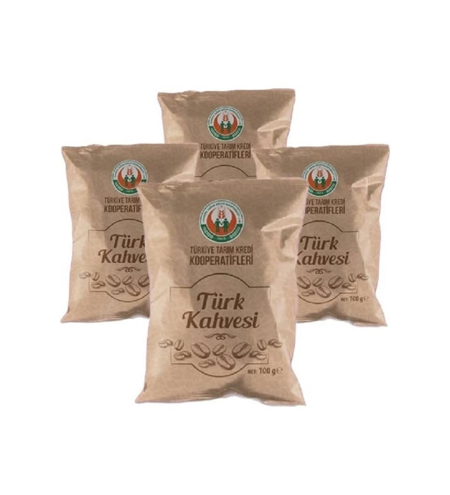 Agricultural Credit Delicious Turkish Coffee You Can't Get Enough of Advantageous Package 4 * 100 Gr