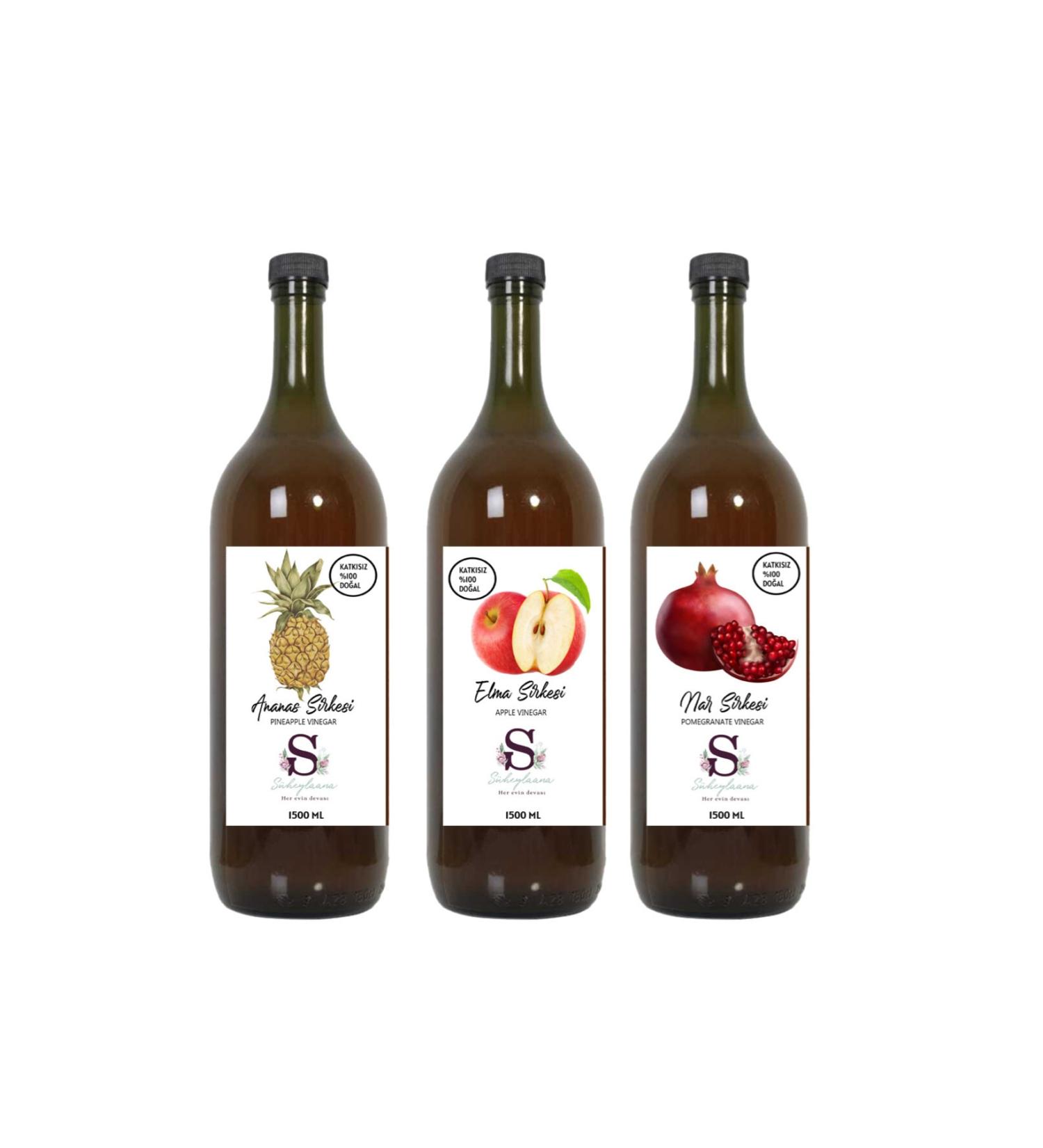 Suheylaana Natural Pineapple Apple and Pomegranate Vinegar 1500 Ml