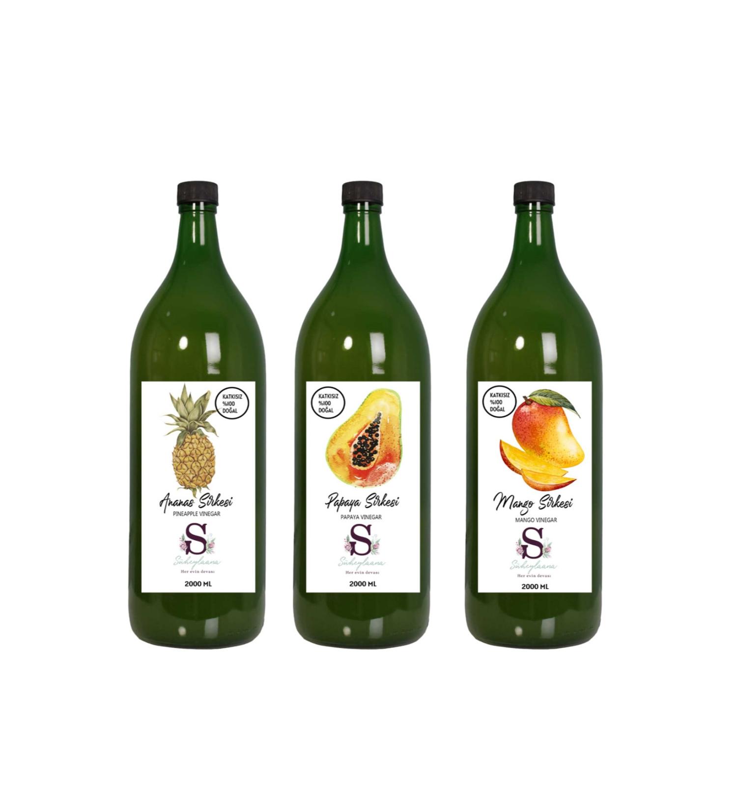 Suheylaana Natural Pineapple Papaya and Mango Vinegar 2000 Ml