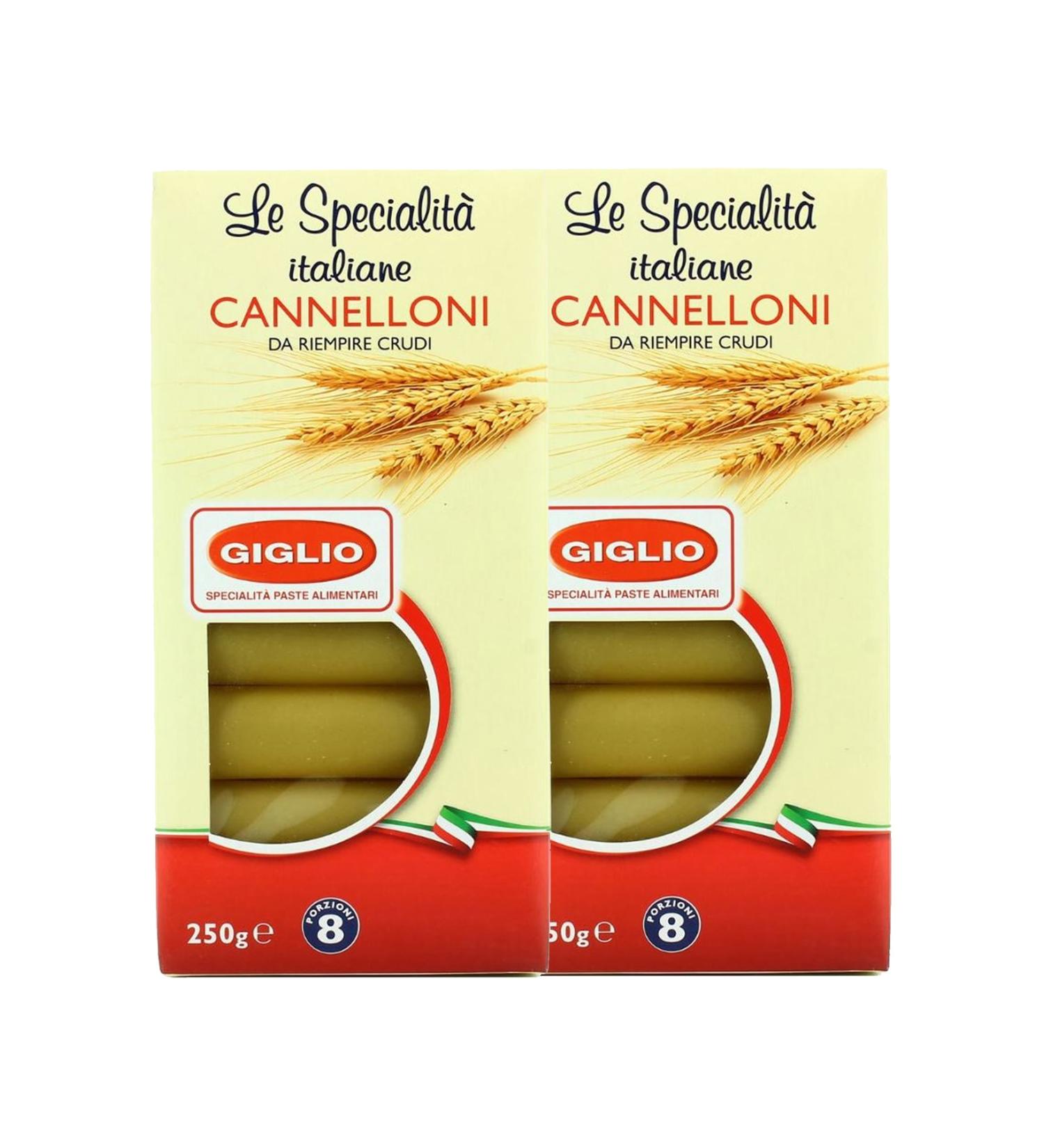 Giglio Cannelloni Lasagna Pasta 250 gr X 2 Pieces