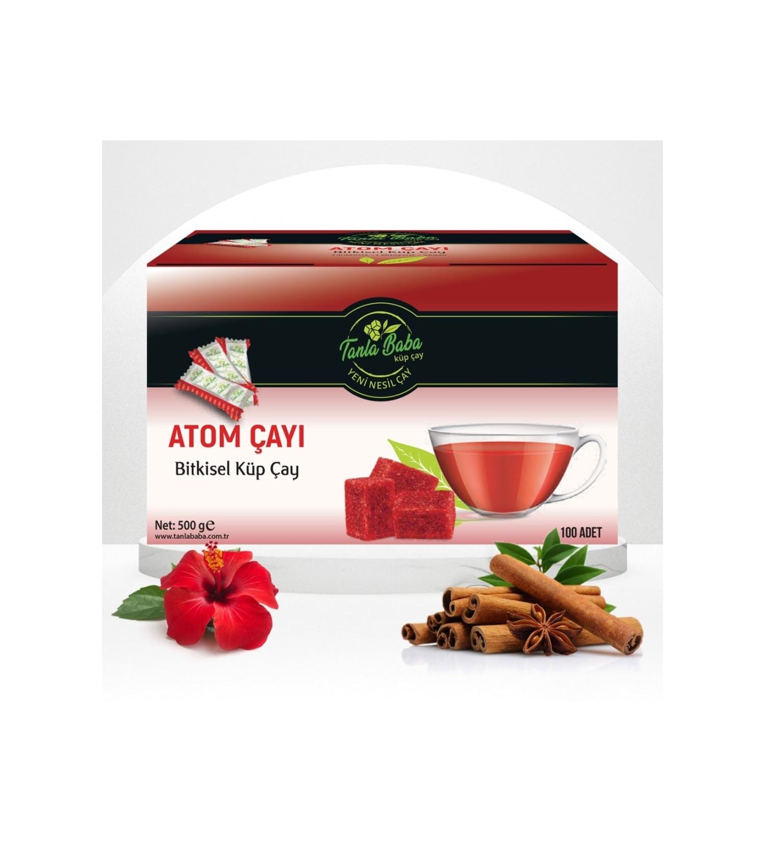 TanlaBaba Wrapped Atom Herbal Tea 500 gr Cube Tea Herbal Tea Natural Tea