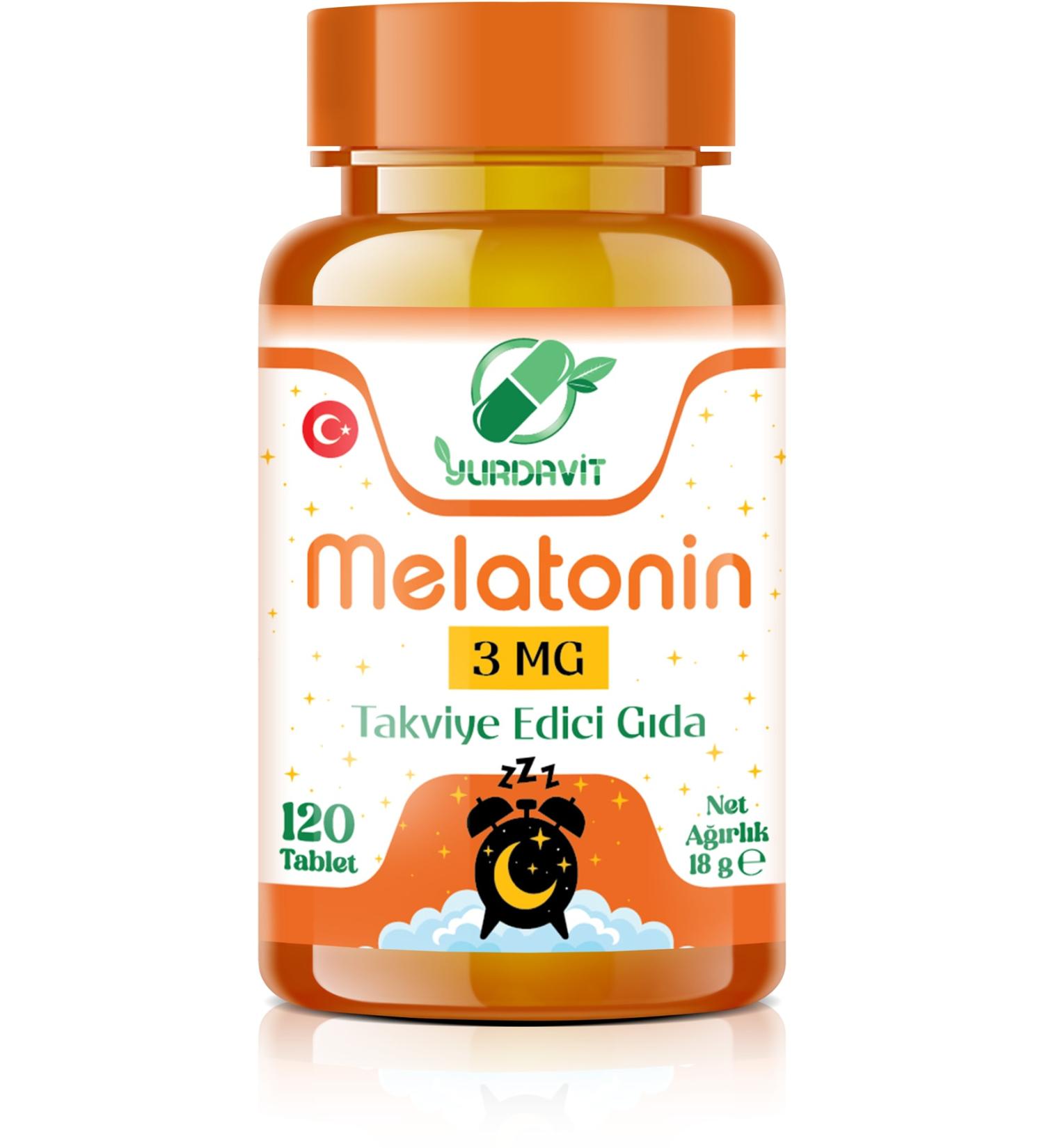 Yurdavit Melatonin Sleep Aid Food Supplement 3 Mg 120 Tablets Domestic Production - Buy Online on GoSupps.com
