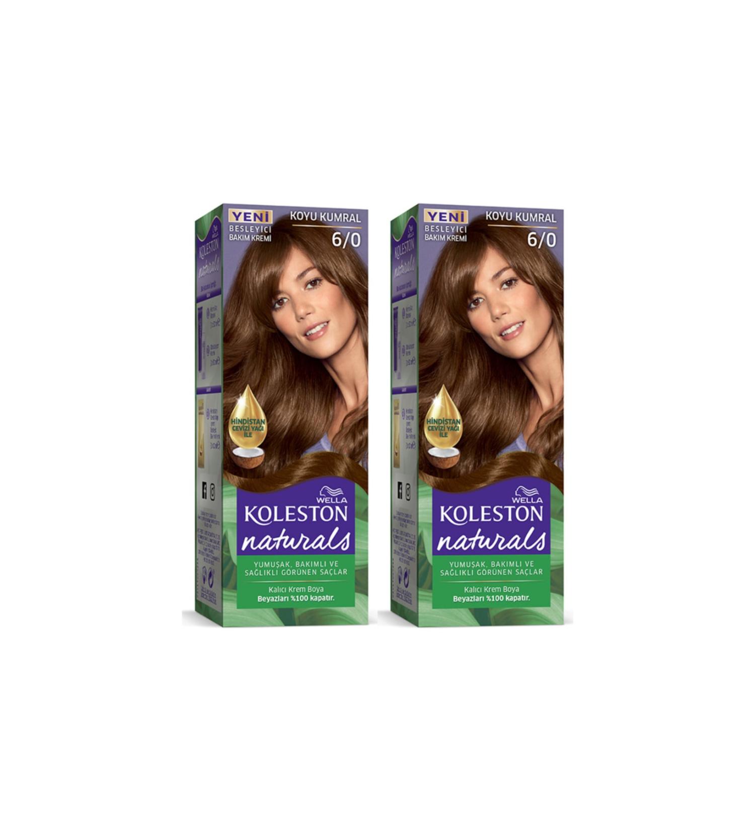 Wella Koleston Naturals Hair Dye 6/0 Dark Blonde 2 Pieces