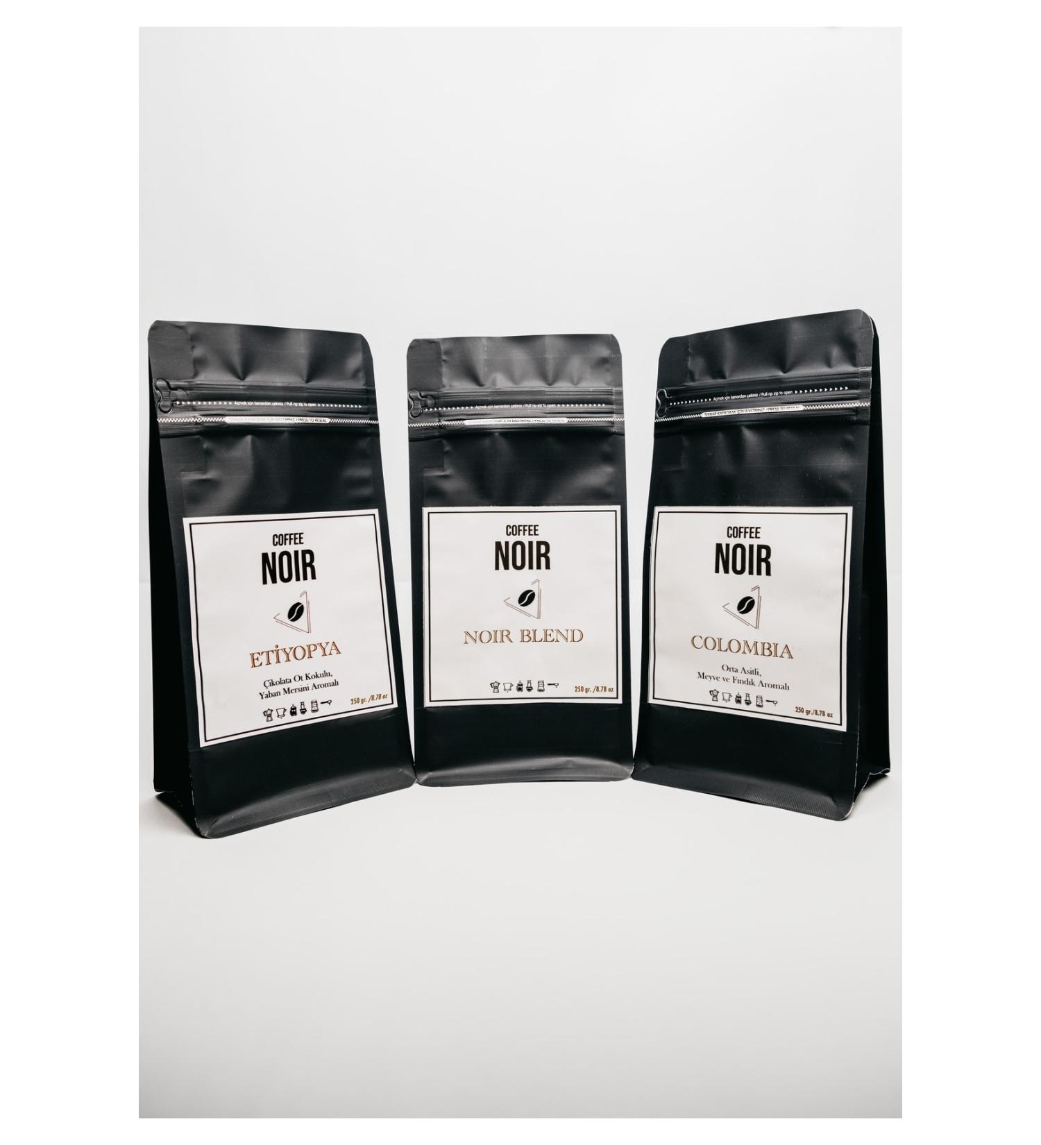 coffeenoir Noir Advantage Filter Coffee Package / Colombia Premium - Ethiopia Premium - Noir Filter Blend(250gr)