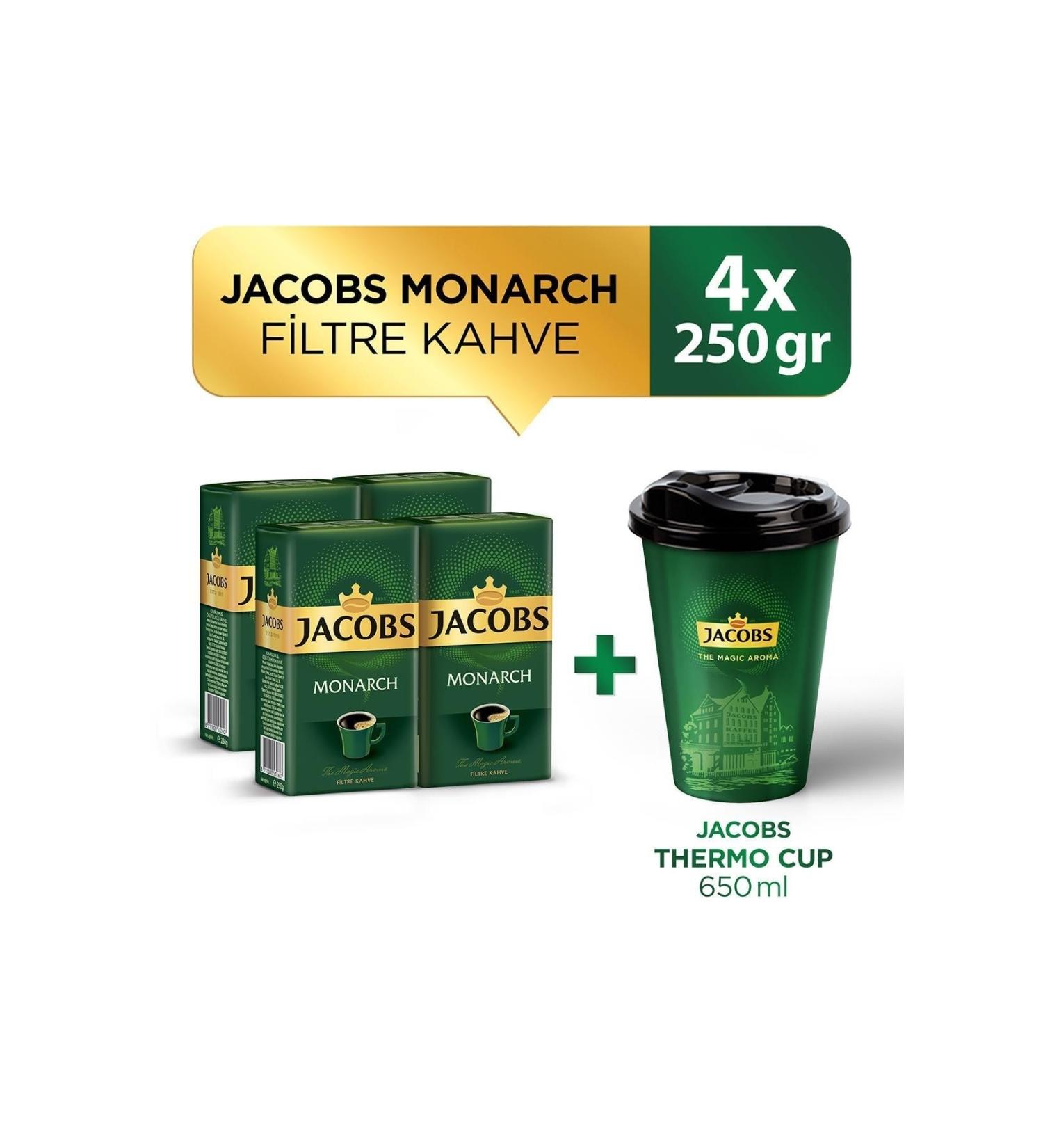 Jacobs Monarch Filter Coffee 250 Gr X 4 Pieces + Thermo Cup 650 Ml