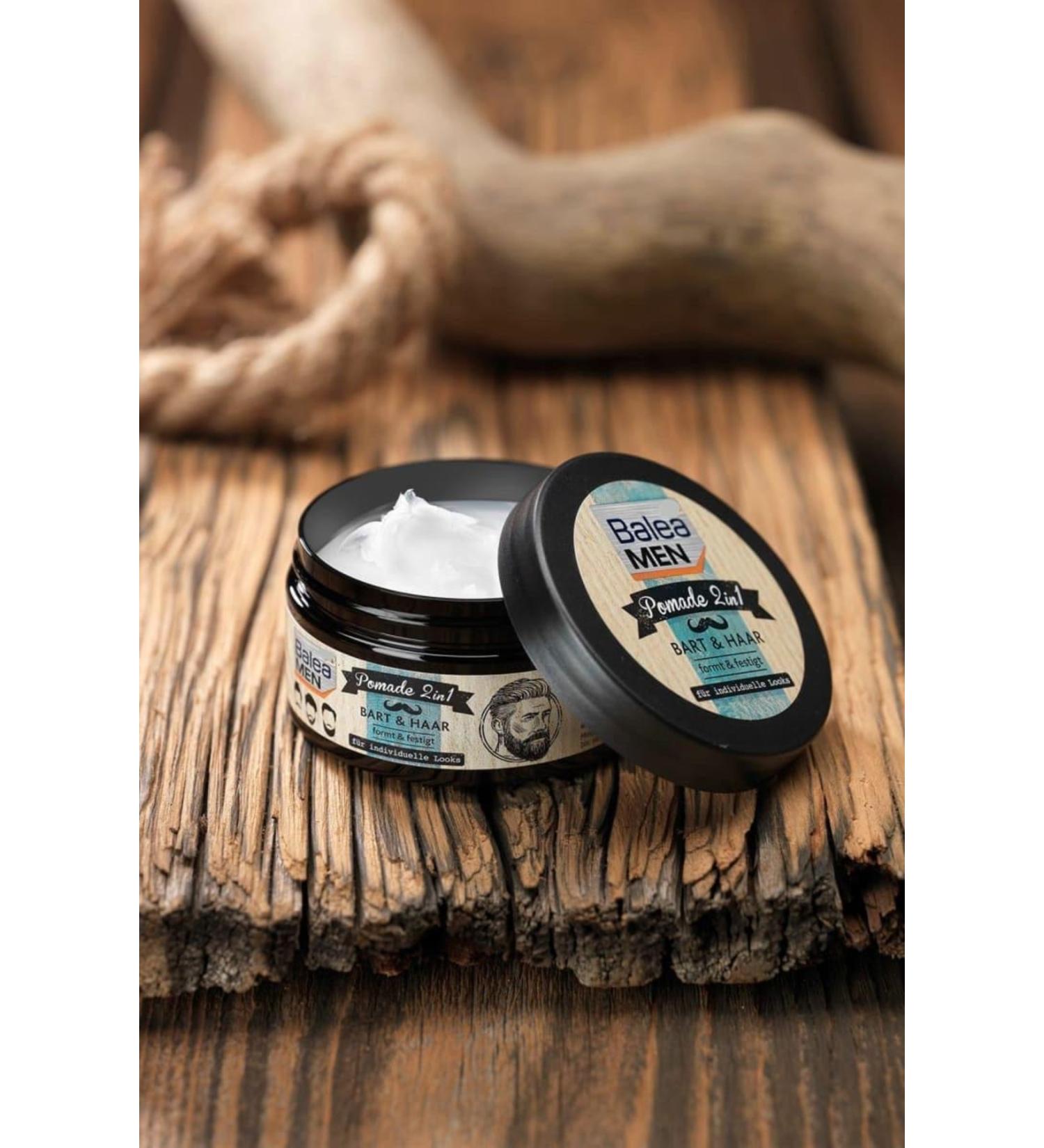 BALEA Premium German Quality 2 in 1 Hair Beard Moustache Styling Care Shea Butter Cream Pomade - Buy Online on GoSupps.com